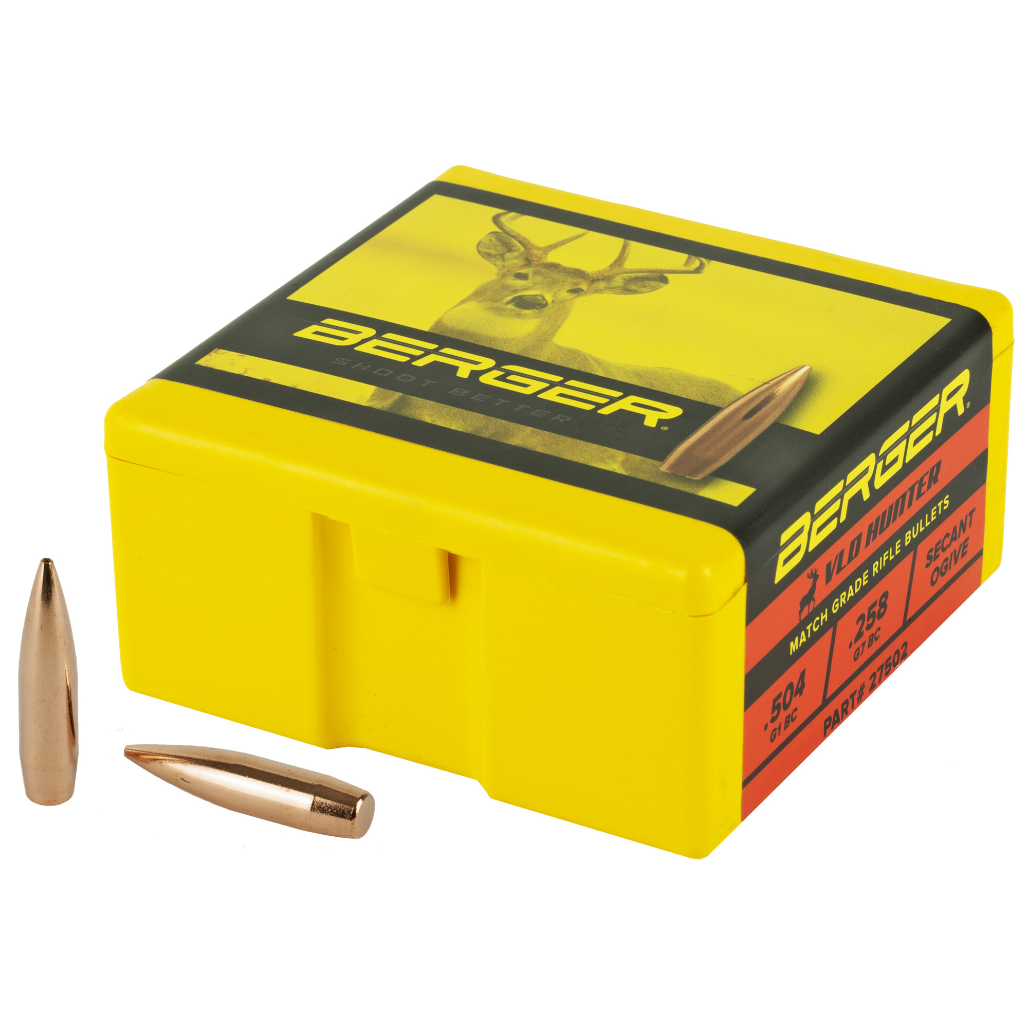Berger Bullets VLD Hunting, .277 Diameter, 270 Caliber, 140gr, Boat Tail Hollow Point, 100 Count - Berger Bullets