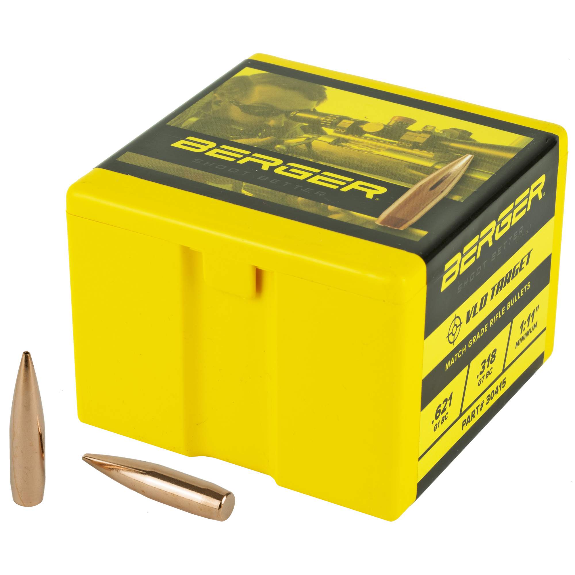 Berger Bullets VLD Target, .308 Diameter, 30 Caliber, 210gr, Hollow Point Boat Tail, 100 Count - Berger Bullets
