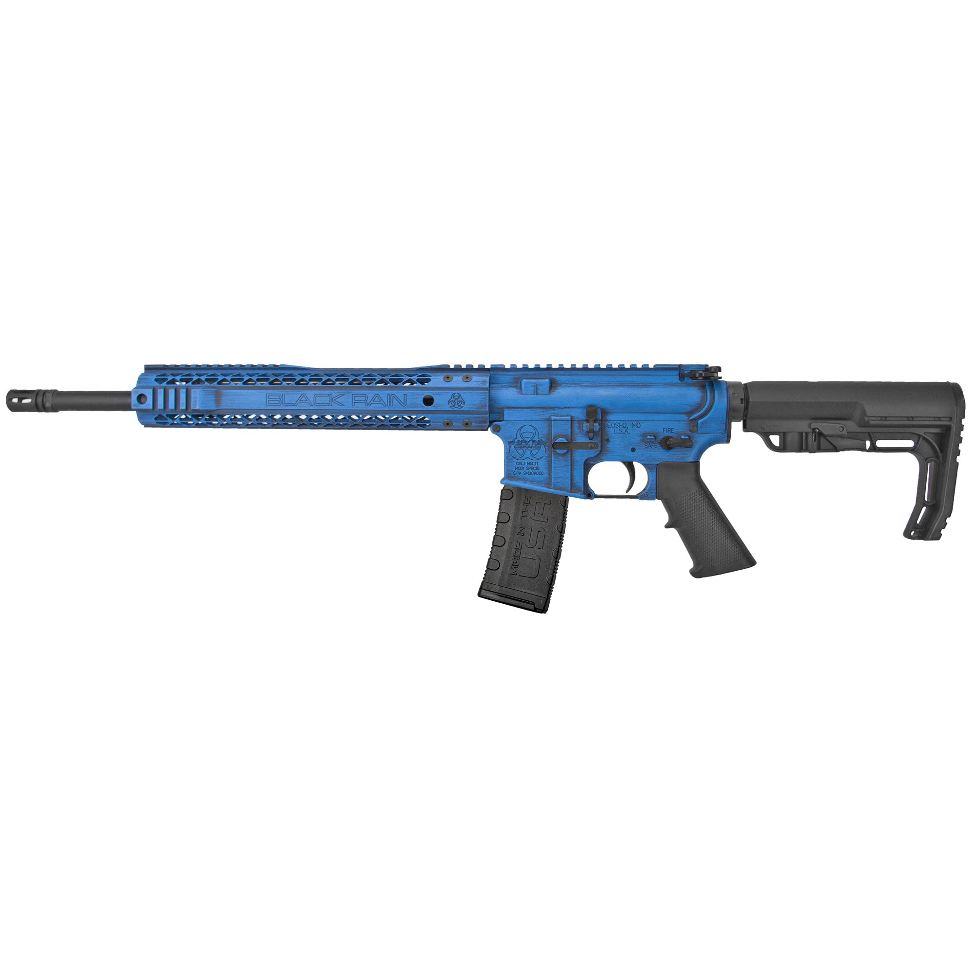 Black Rain Ordnance .223 Remington AR Rifle with 16" Barrel, Blue - BROSPEC15SEABB - Black Rain Ordnance