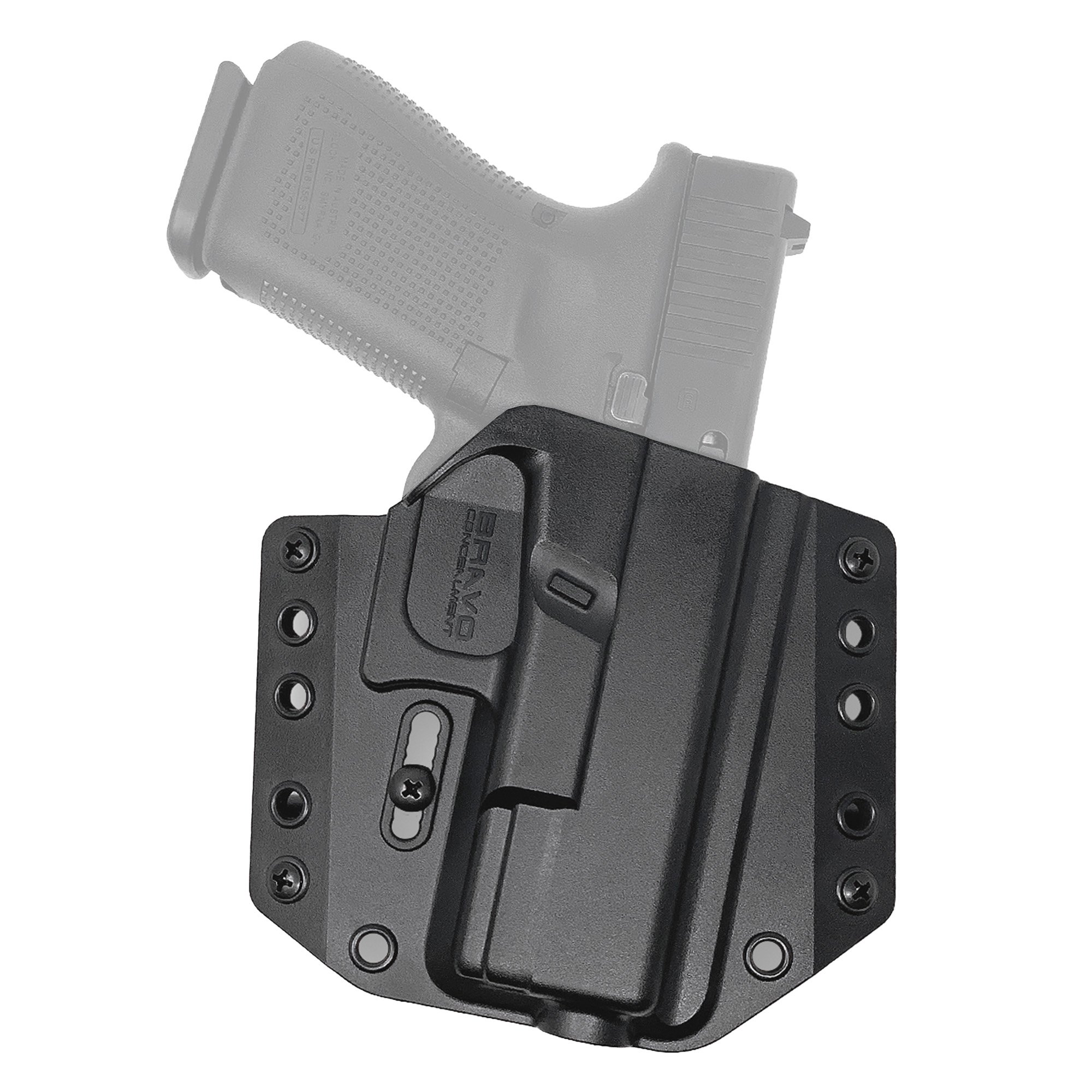 Bravo Concealment Right Hand OWB Concealment Holster for Glk 19, Black - BC101001 - Bravo Concealment