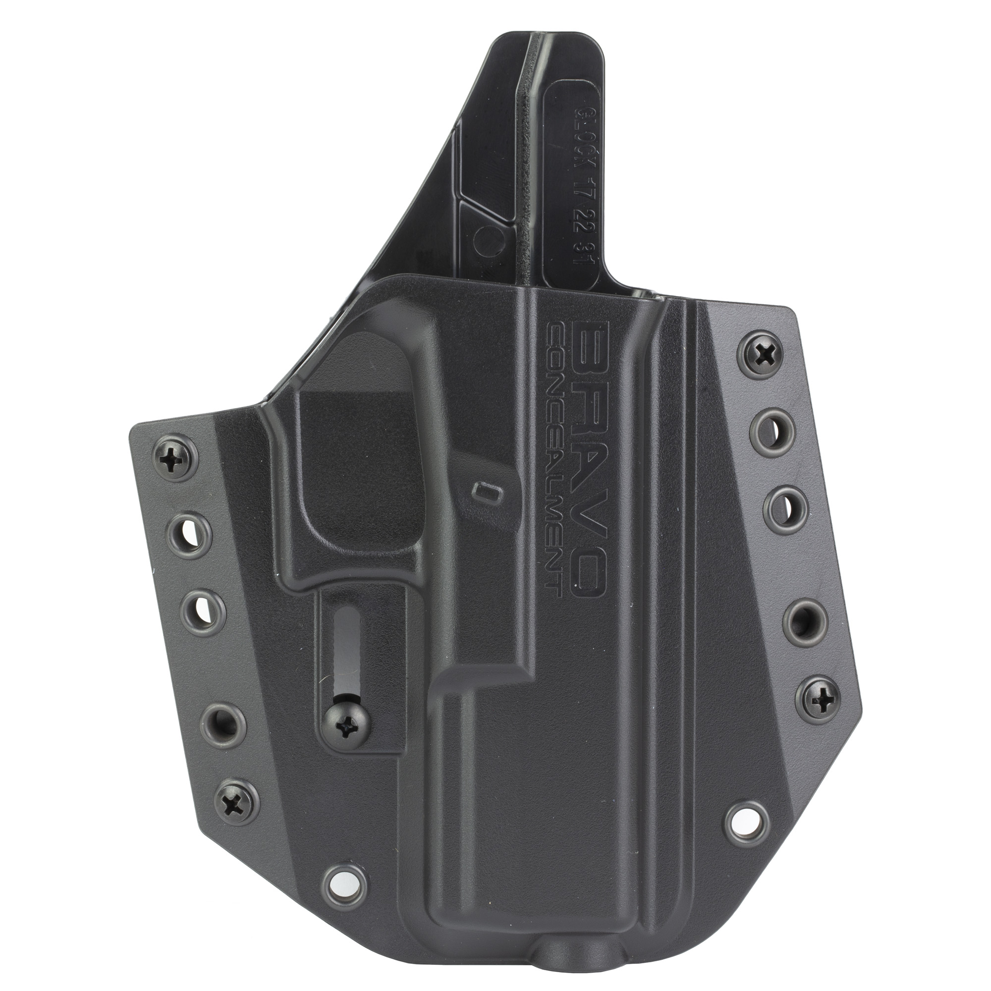 Bravo Concealment Right Hand OWB Concealment Holster for Glk 17, Black - BC101002