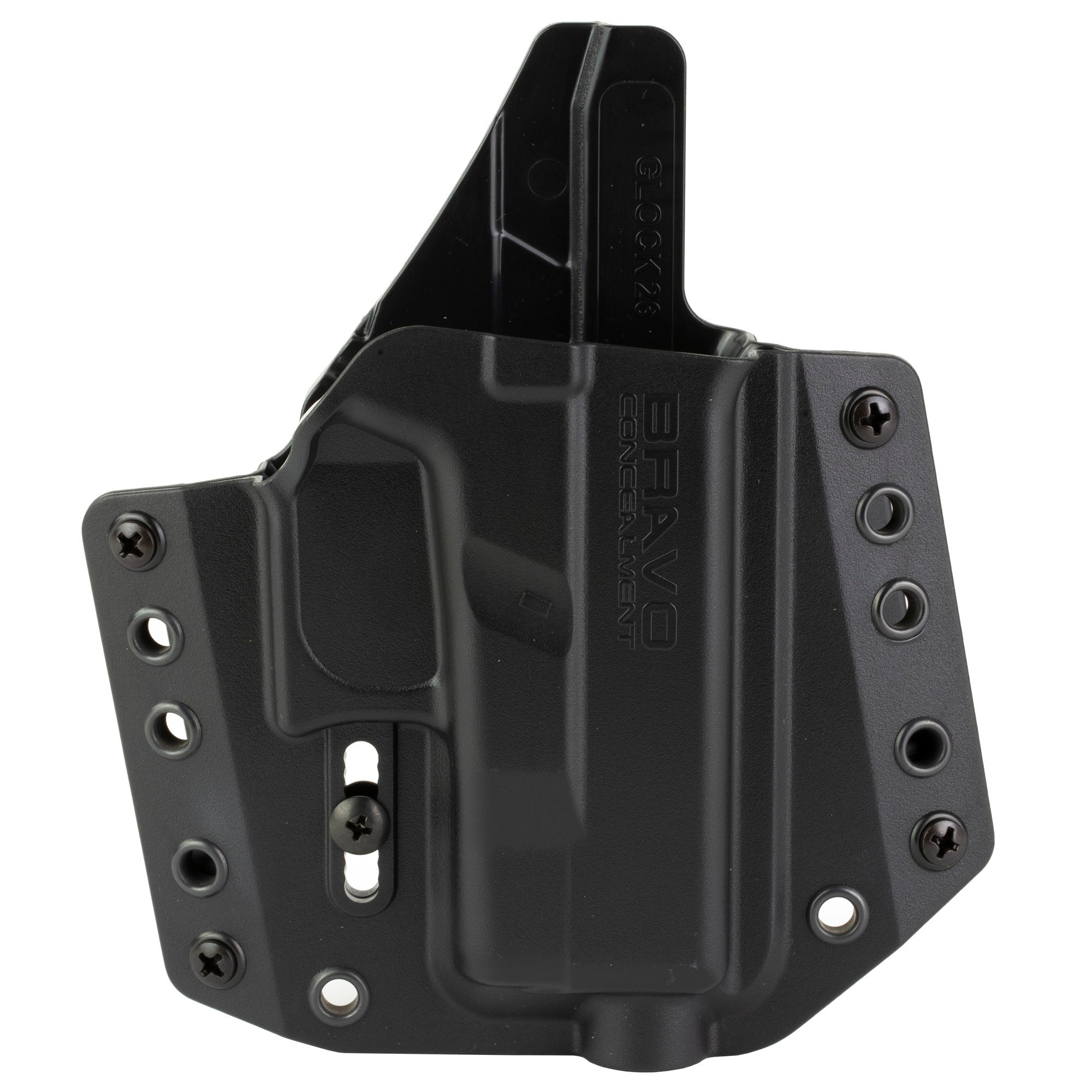 Bravo Concealment Right Hand OWB Concealment Holster for Glock 26, Black - BC101003 - Bravo Concealment