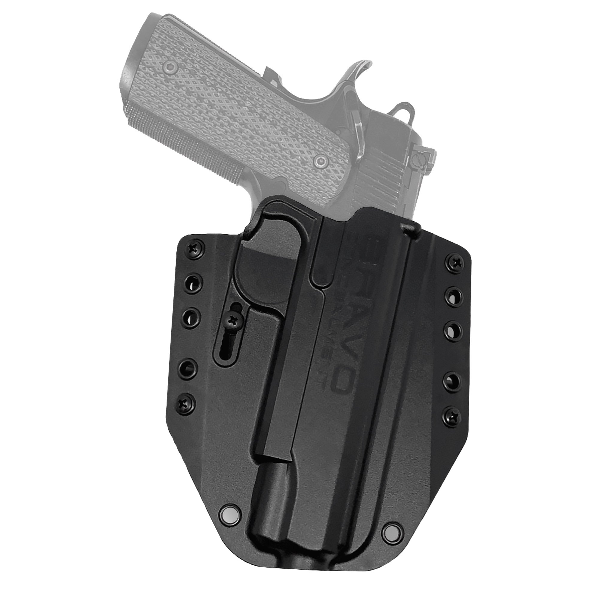 Bravo Concealment Right Hand OWB Concealment Holster for 1911, Black - BC101022 - Bravo Concealment