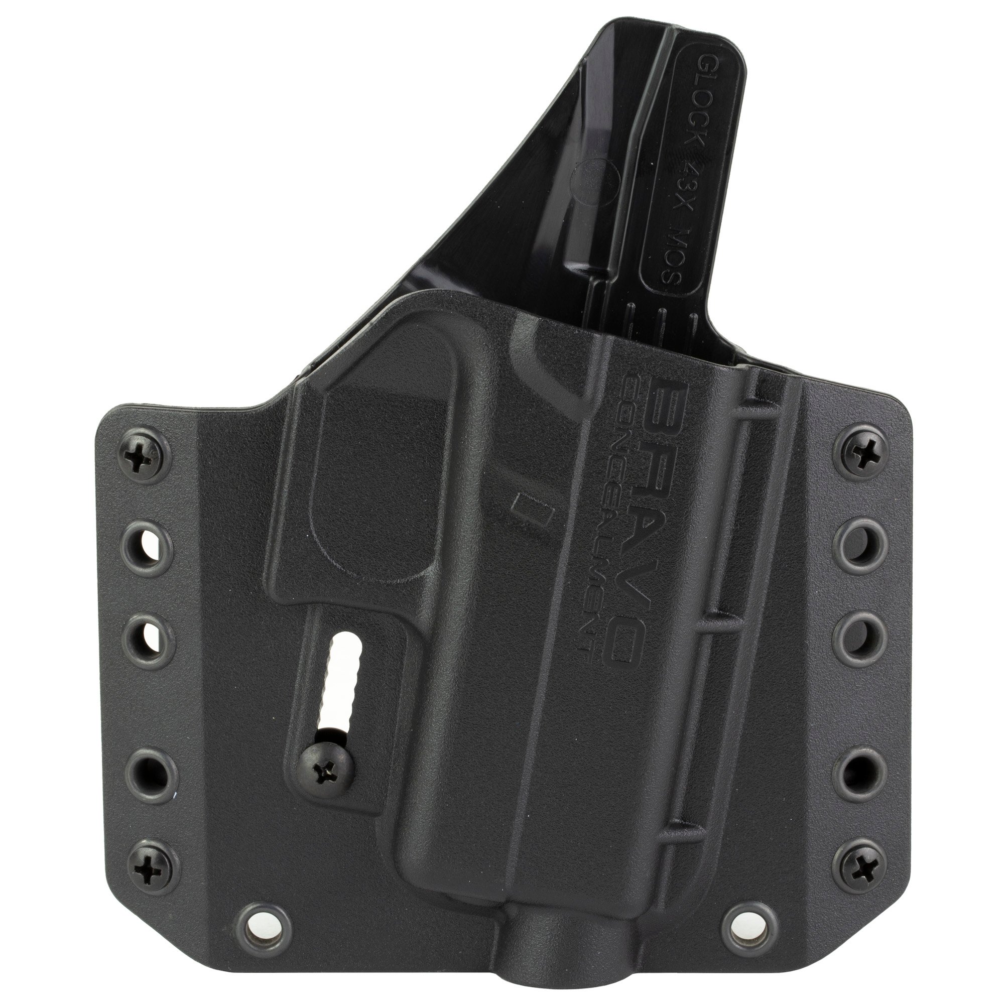 Bravo Concealment Right Hand OWB Concealment Holster for Glock 43X, Black - BC101028 - Bravo Concealment