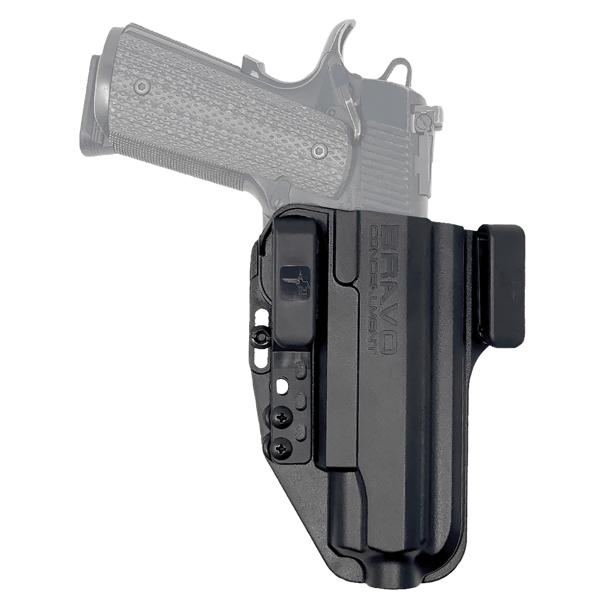 Bravo Concealment Right Hand IWB Concealment Holster for 1911, Black - BC201023 - Bravo Concealment