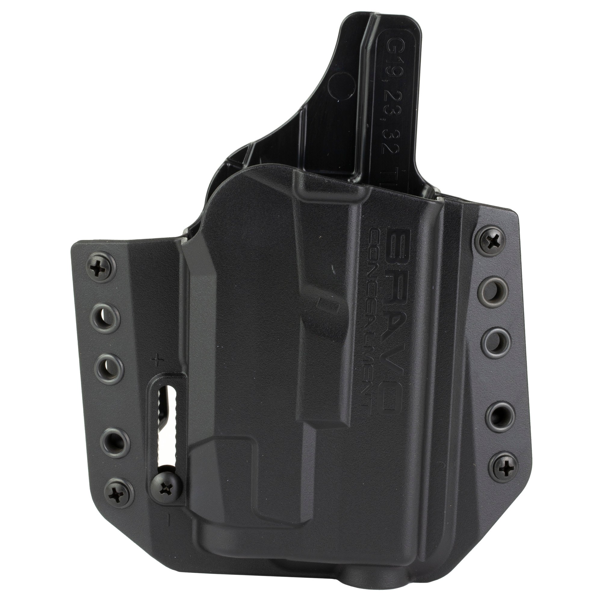 Bravo Concealment Right Hand OWB Concealment Holster for Glk 19, Black - BC301010