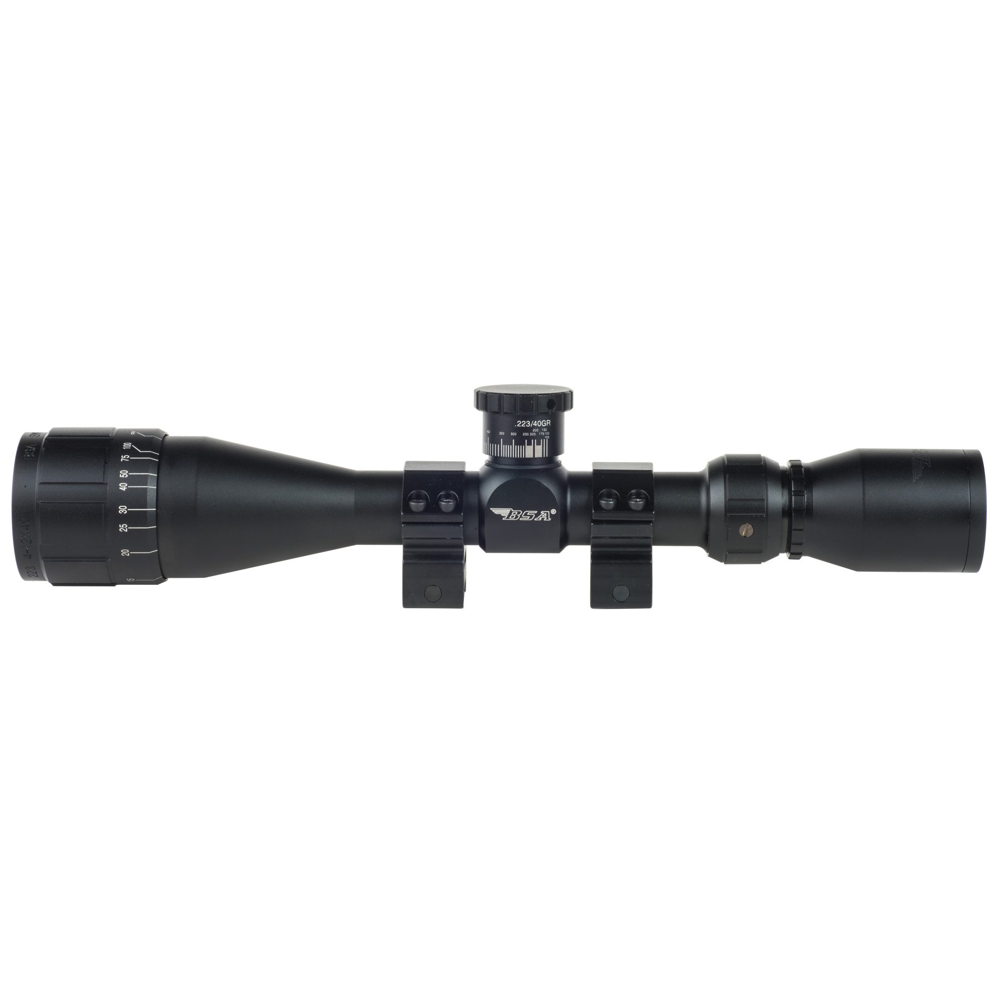 BSA 4-12x40 Sweet Plex 0.25 MOA Reticle Rifle Scope - 223412X40AOWRTB - Bsa