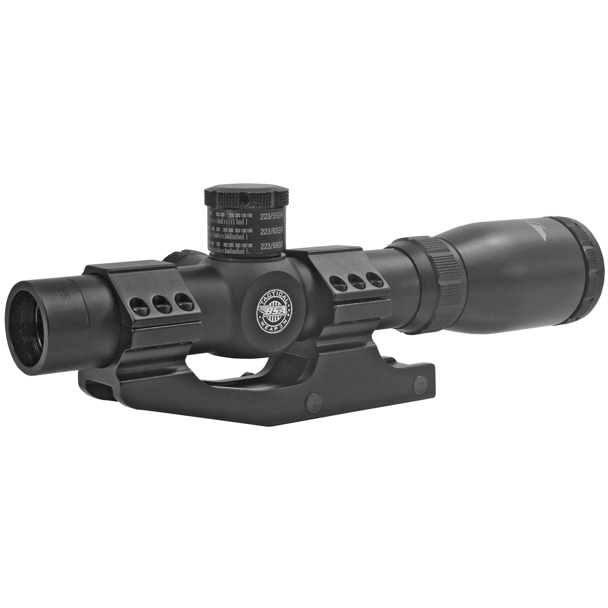 BSA 1-4x24 Tactical Weapon Mil Dot Reticle Rifle Scope - TW14X24W1PMTB - Bsa
