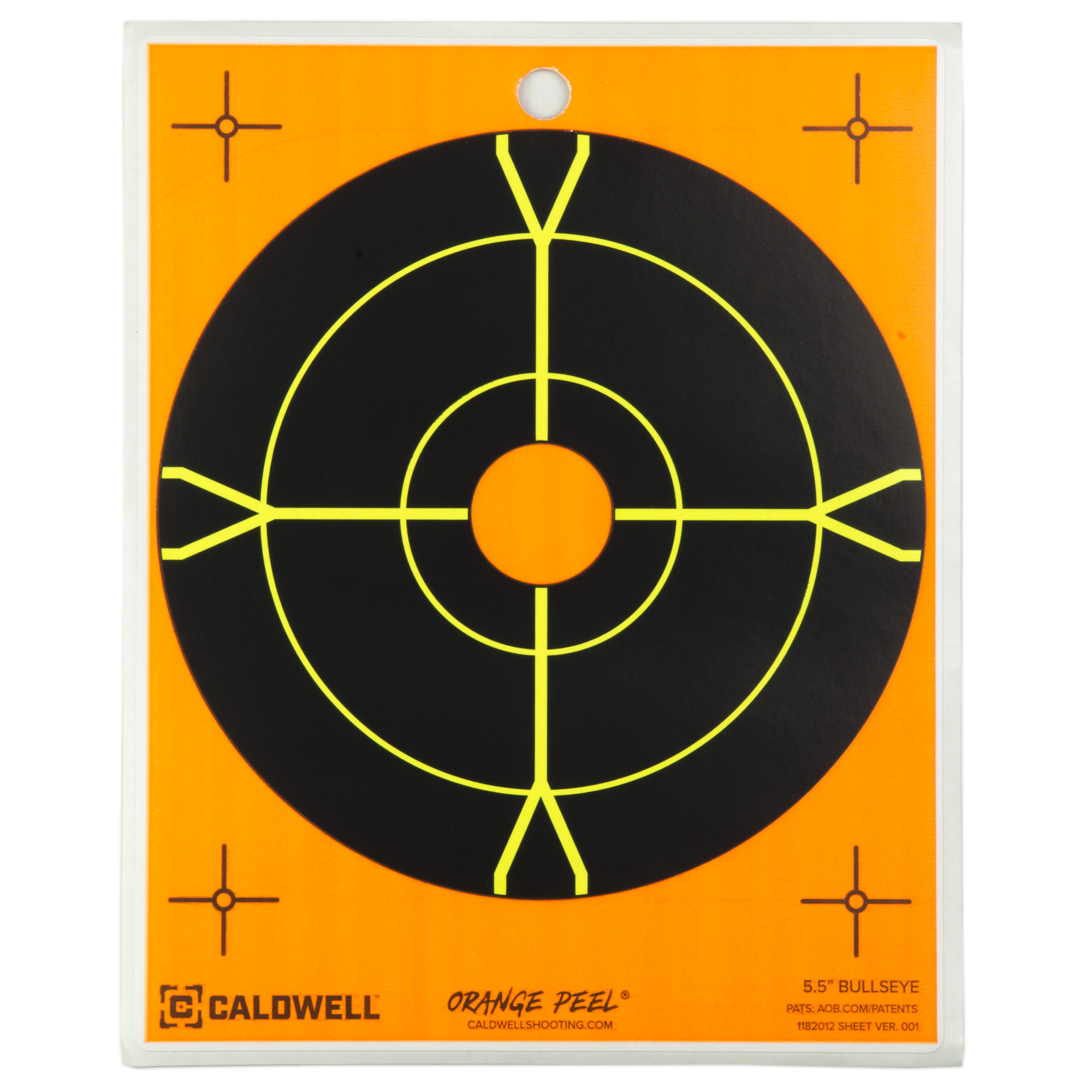 Caldwell 8" Sight-in Target, Orange/Black, 25 Sheets, (5) 5-Packs 1166103 - Caldwell