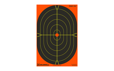 Caldwell Adhesive Orange Peel Silhouette Target, 12" x 18", Orange/Black, 5-Pack 1175517 - Caldwell