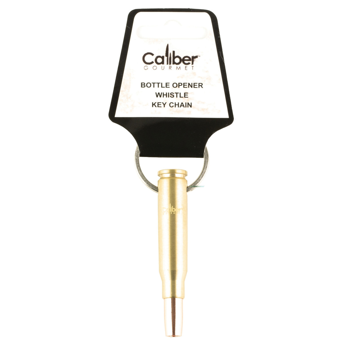 Caliber Gourmet Bottle Opener and Whistle Keychain Display, Gold - Caliber Gourmet