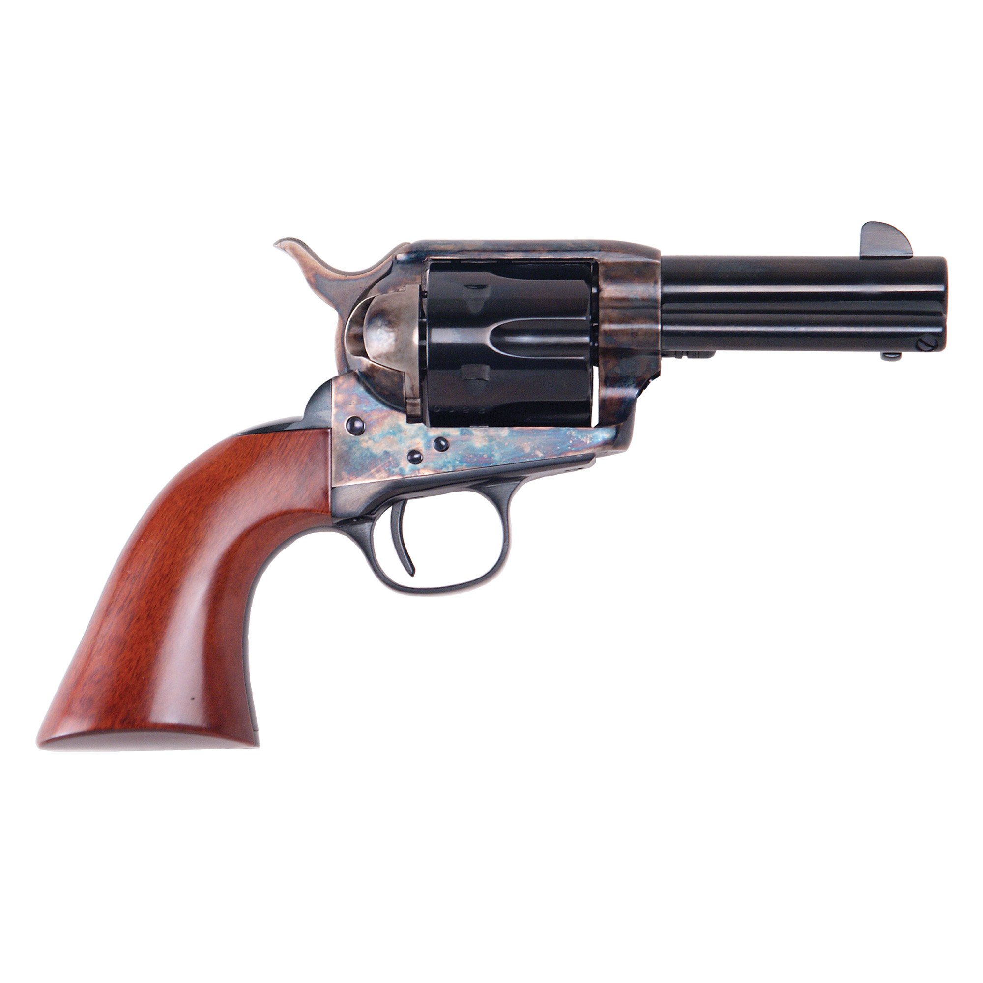 Cimarron New Sheriff .45 Long Colt Revolver, 3.5" Barrel, Color Case Hardened - CA332 - Cimarron