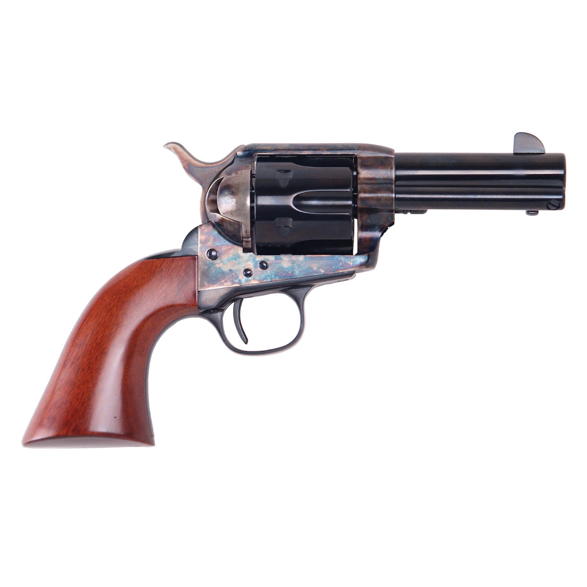 Cimarron New Sheriff .45 Long Colt Revolver, 3.5" Barrel, Color Case Hardened - CA332