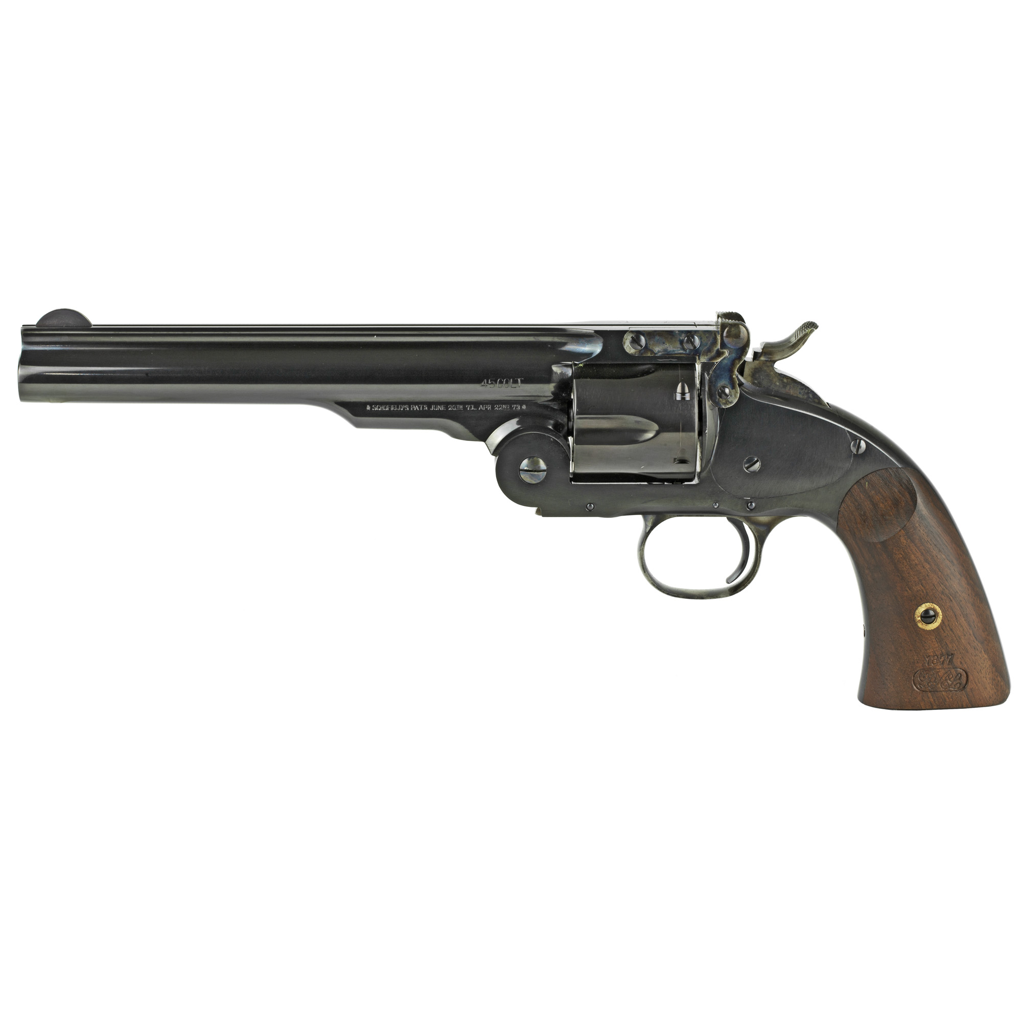 Cimarron Model 3 Schofield .45 Long Colt Revolver, 7" Barrel, Blue - CA850 - Cimarron