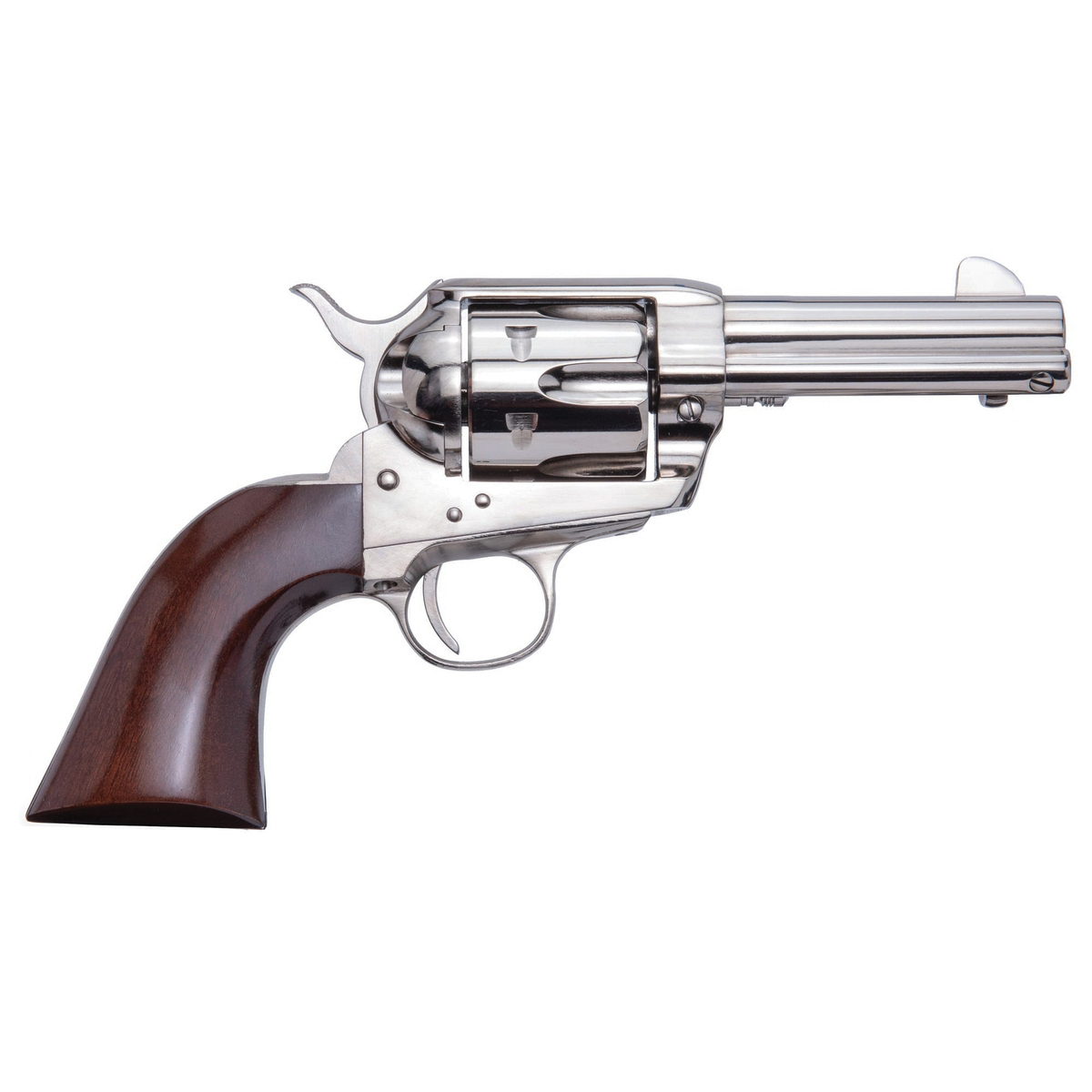 Cimarron Pistolero 9mm Revolver 3.50" 6rds, Nickel - Cimarron