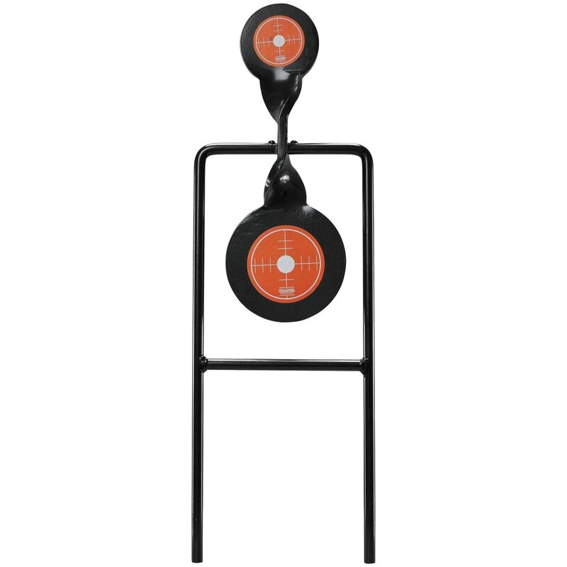 Champion Centerfire Double Gong Spinner Target, Black/Orange