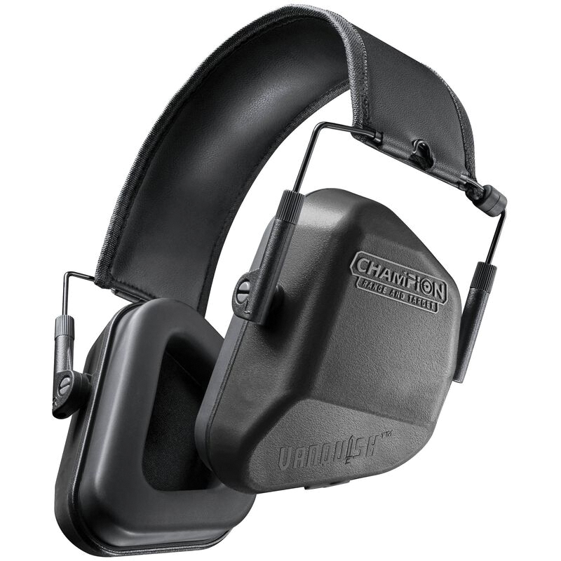 Champion Vanquish 24 dB Passive Earmuffs, Black - Champion