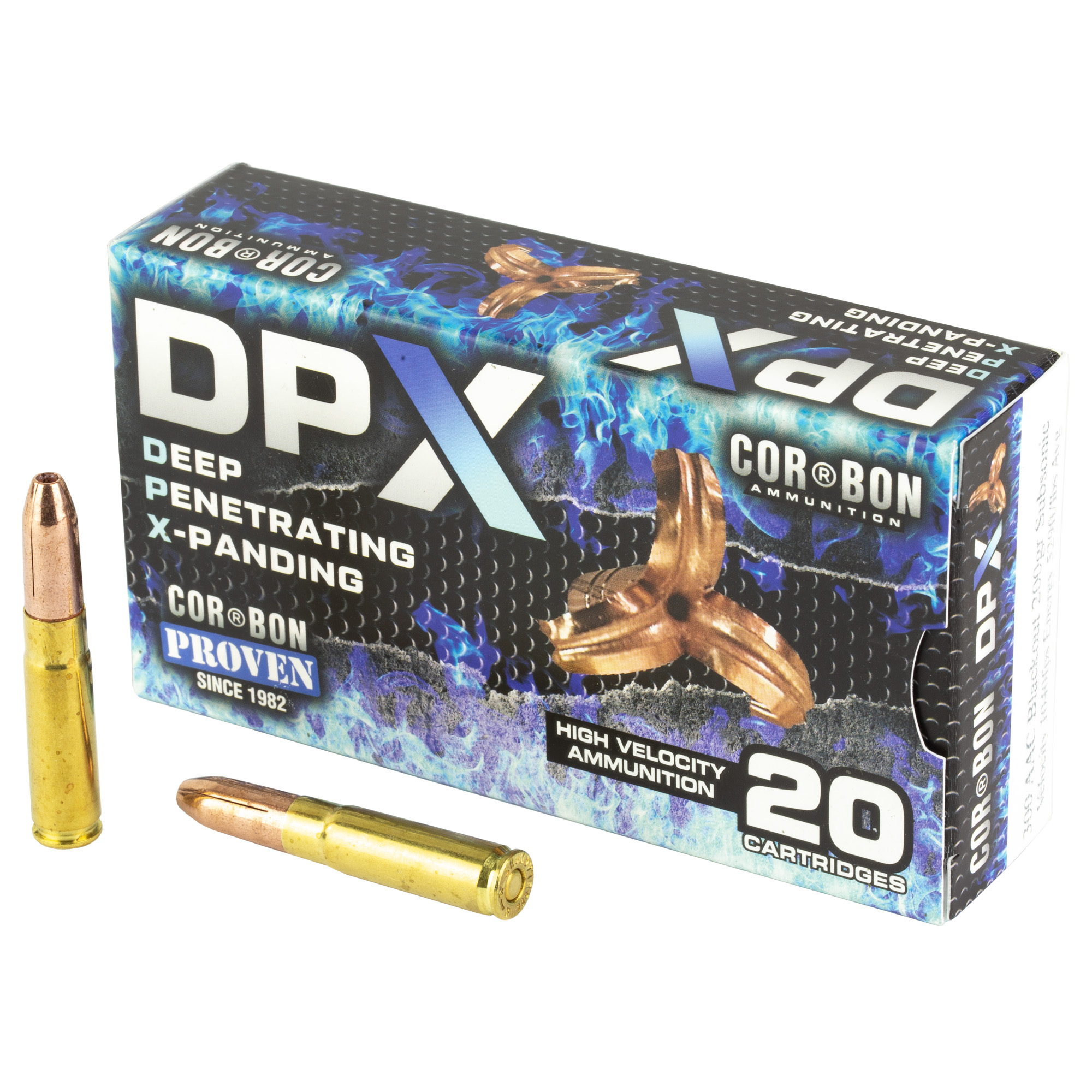 CorBon Deep Penetrating X bullet .300 AAC Blackout Ammunition, 20 Rounds JHP 200Gr - DPX300AAC200 - Corbon