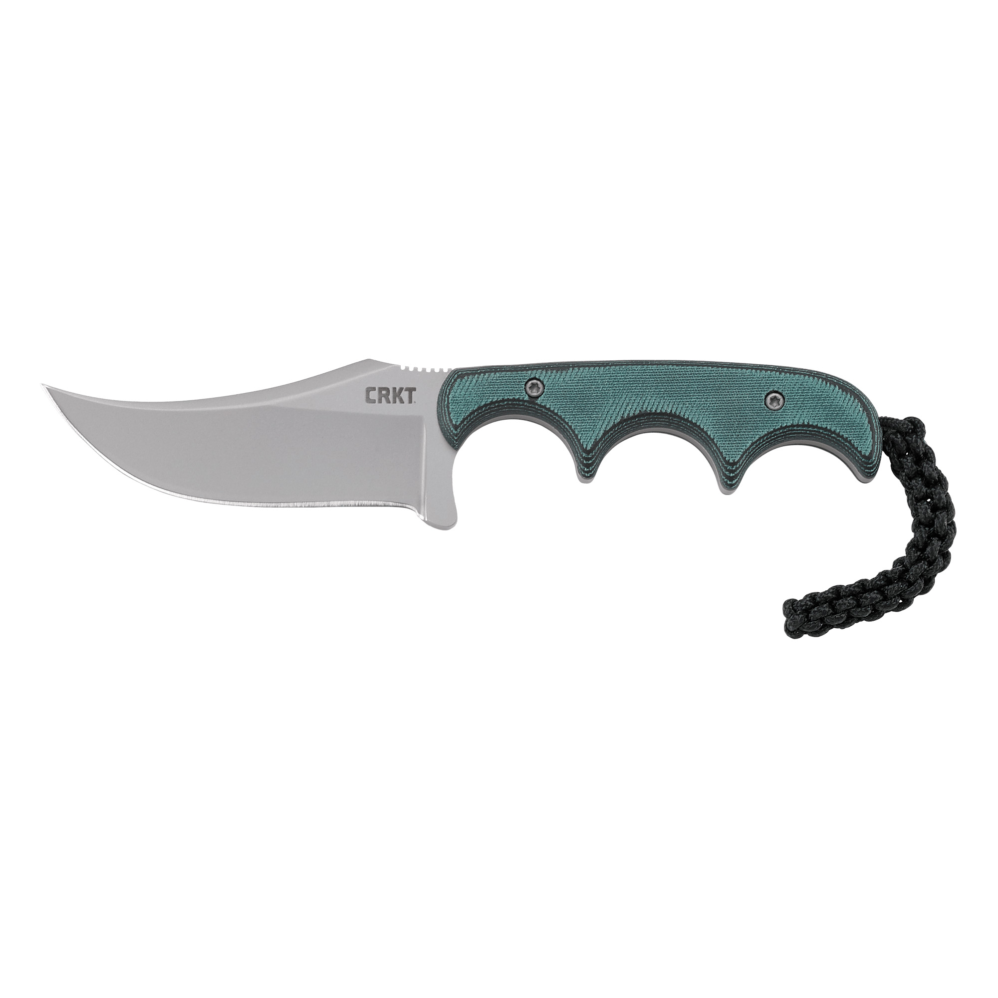 CRKT Minimalist Persian 2.76" Clip Point Fixed Blade Knife, Silver - 2379 - Crkt