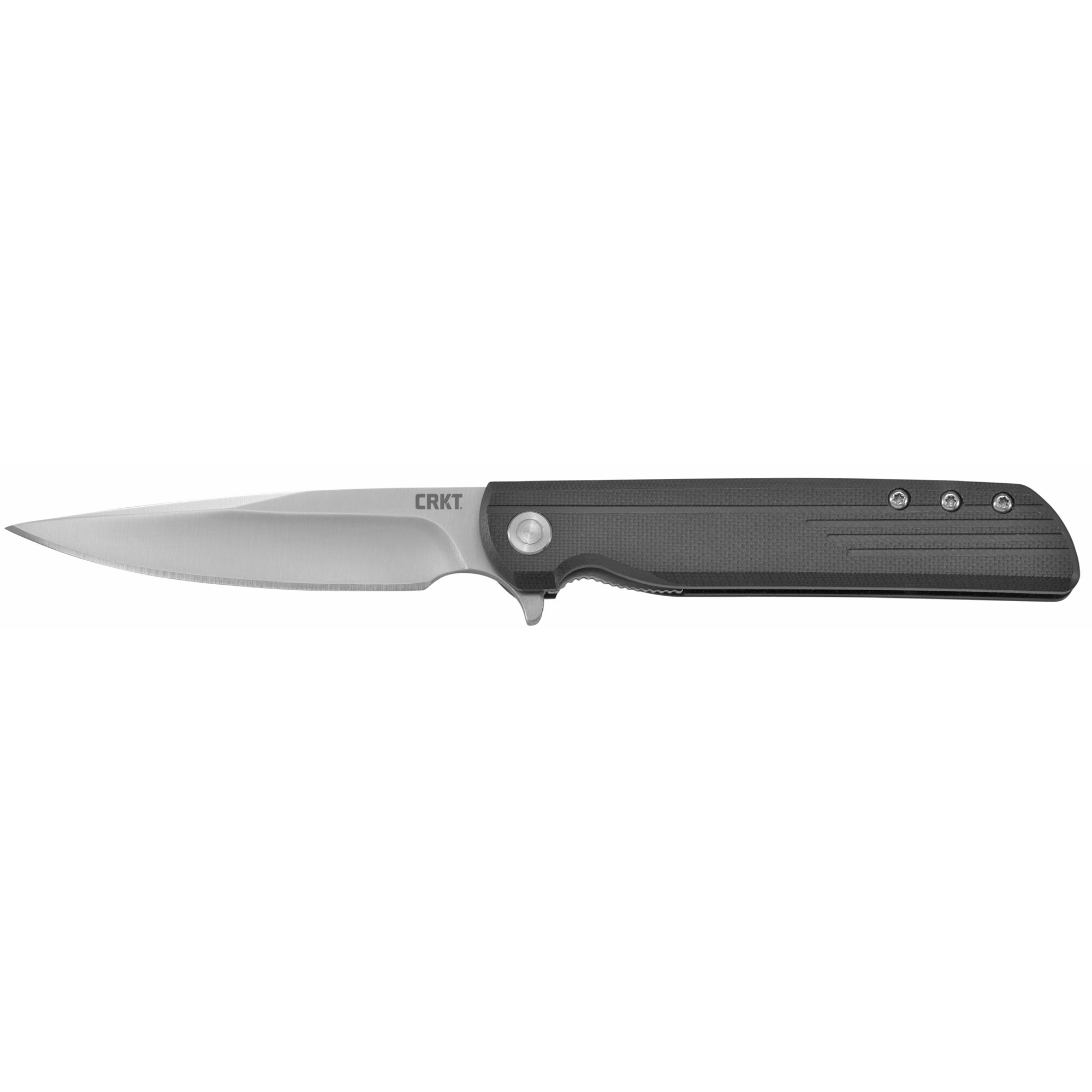 CRKT LCK Silver Plain Drop Point 3.33" 3801 Satin 8Cr13MoV - Crkt