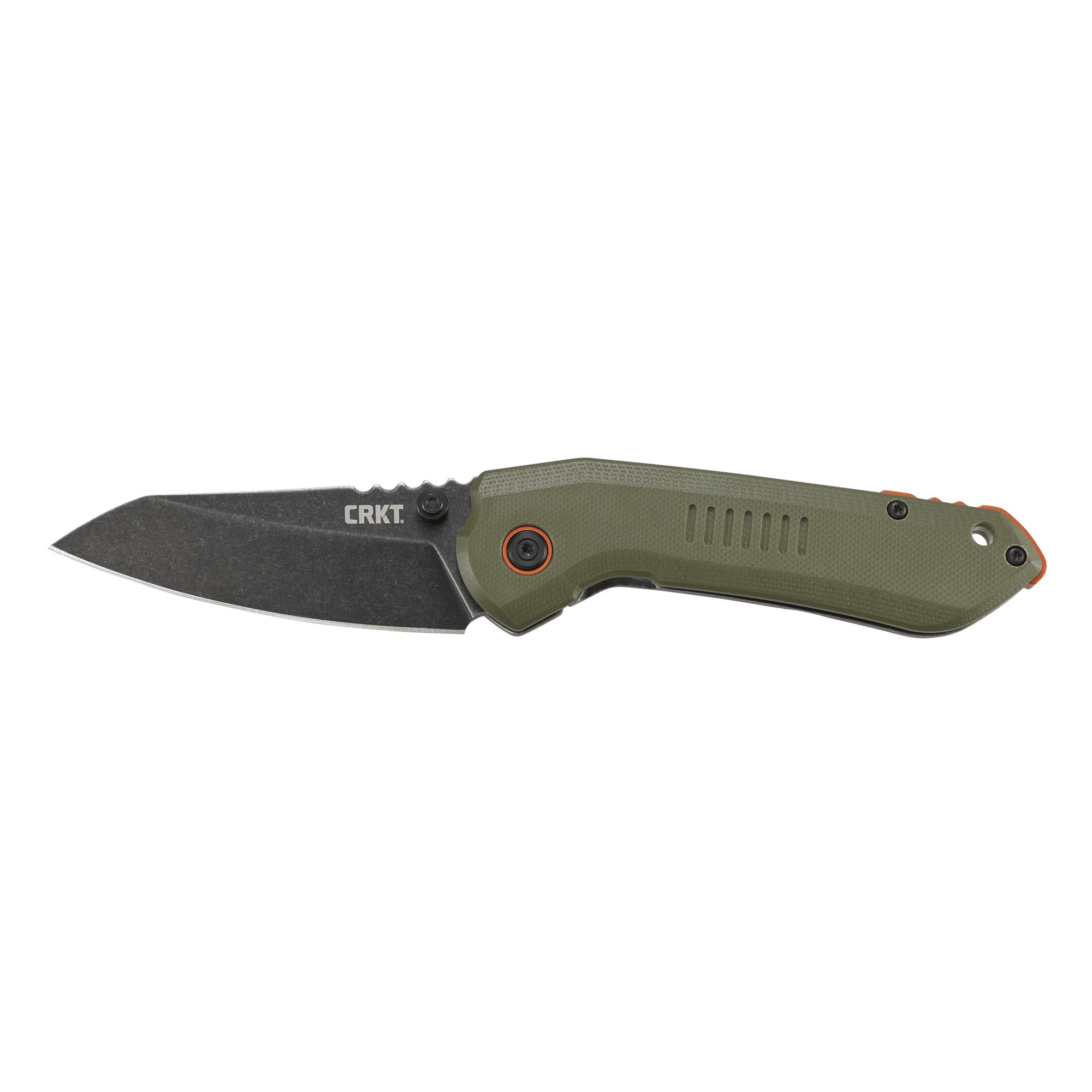 CRKT Overland Black Plain Reverse Tanto 2.99" 6280 Stonewashed 8Cr13MoV OD - Crkt
