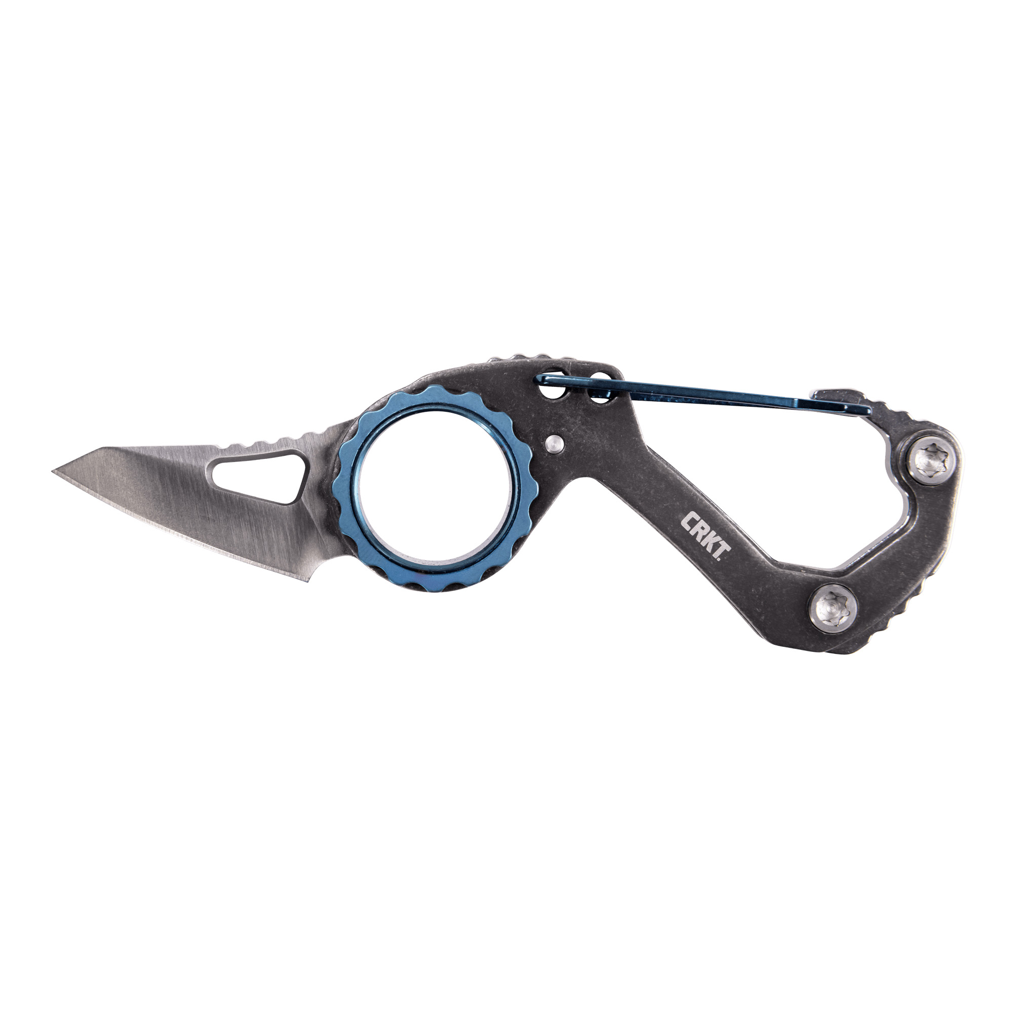 CRKT Compano Silver Plain Sheepsfoot 1.44" SS 9083 Satin 8Cr13MoV Black, - Crkt