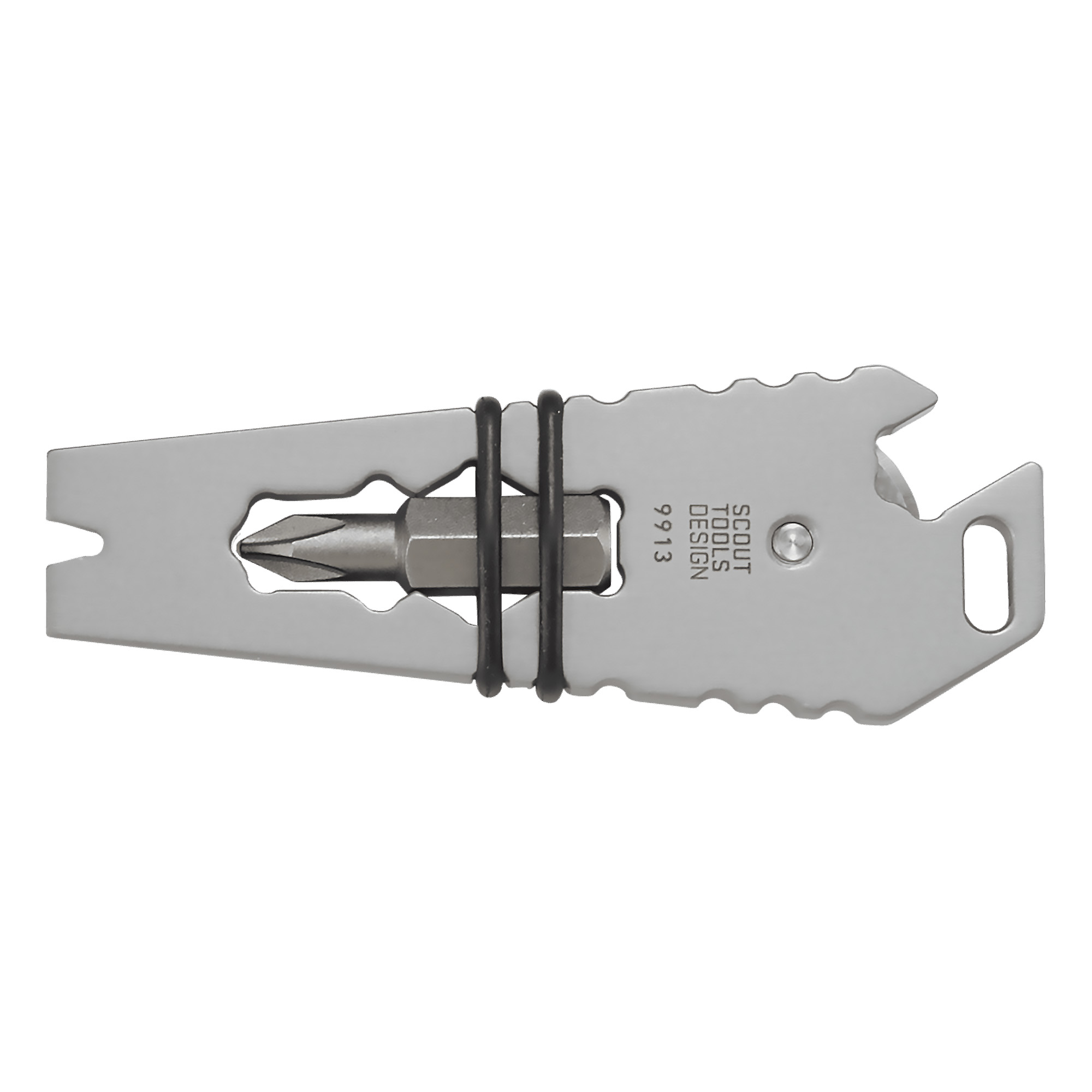 CRKT Pry Cutter Keychain Tool Tool Silver 9913 Bead Blasted - Crkt