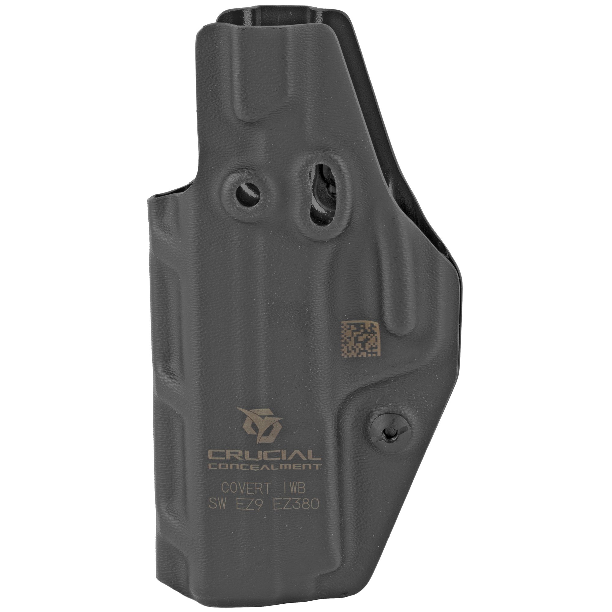 Crucial Concealment Covert IWB, IWB Ambidextrous, Kydex, Black, fits S&W Shield EZ 9/380 - Crucial Concealment