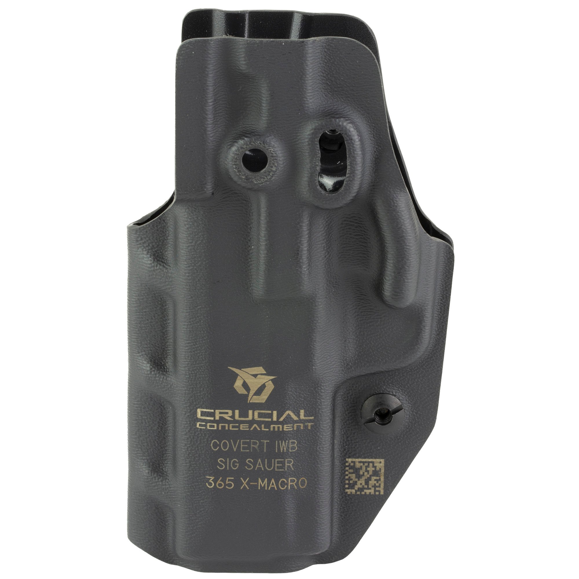 Crucial Concealment Covert IWB, IWB fits Sig 365 X-Macro, Ambidextrous, Kydex Construction, Black - Crucial Concealment