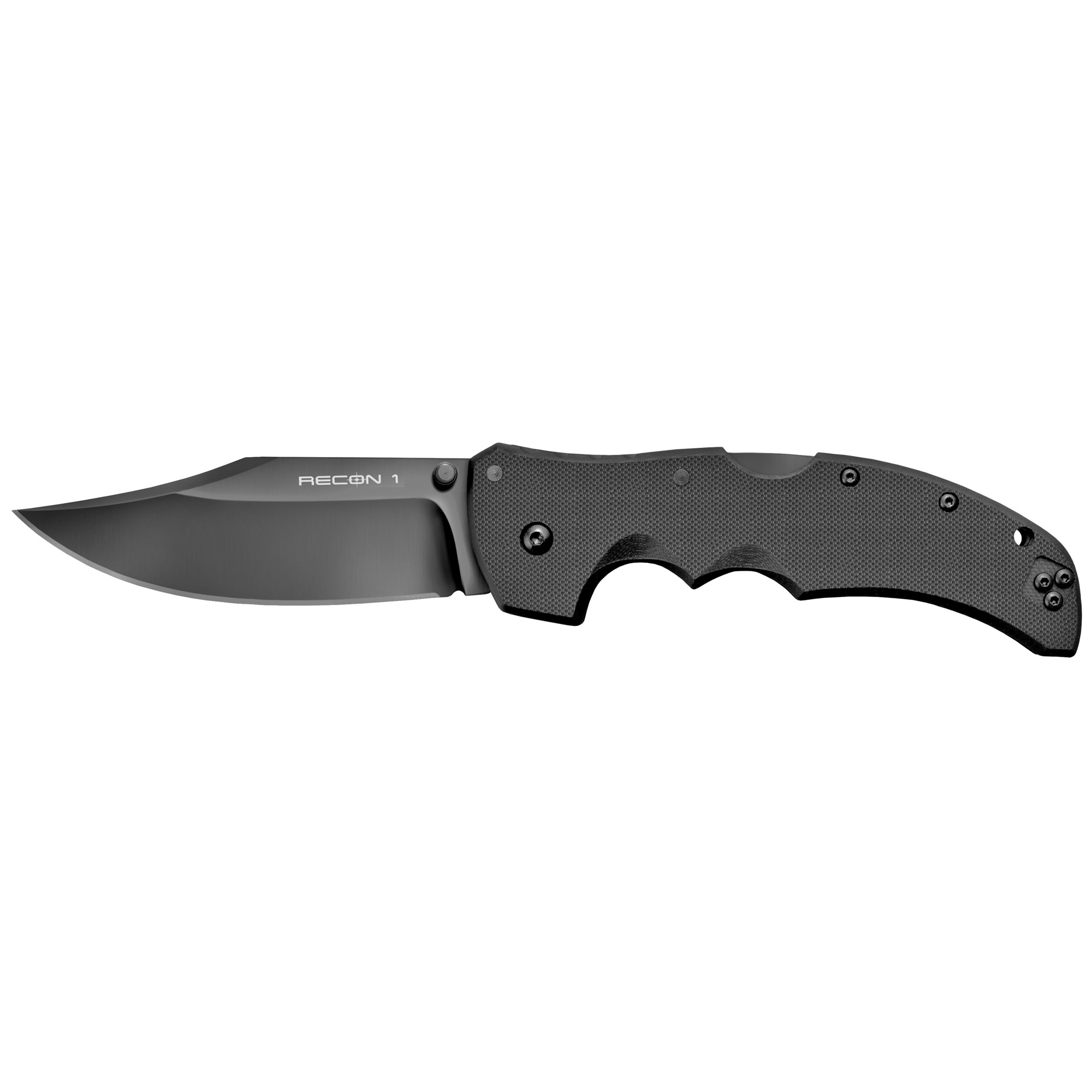 Cold Steel Recon 1, Folding Knife, S35VN with DLC Coating, Plain Edge, Clip Point, 4" Blade - Cold Steel