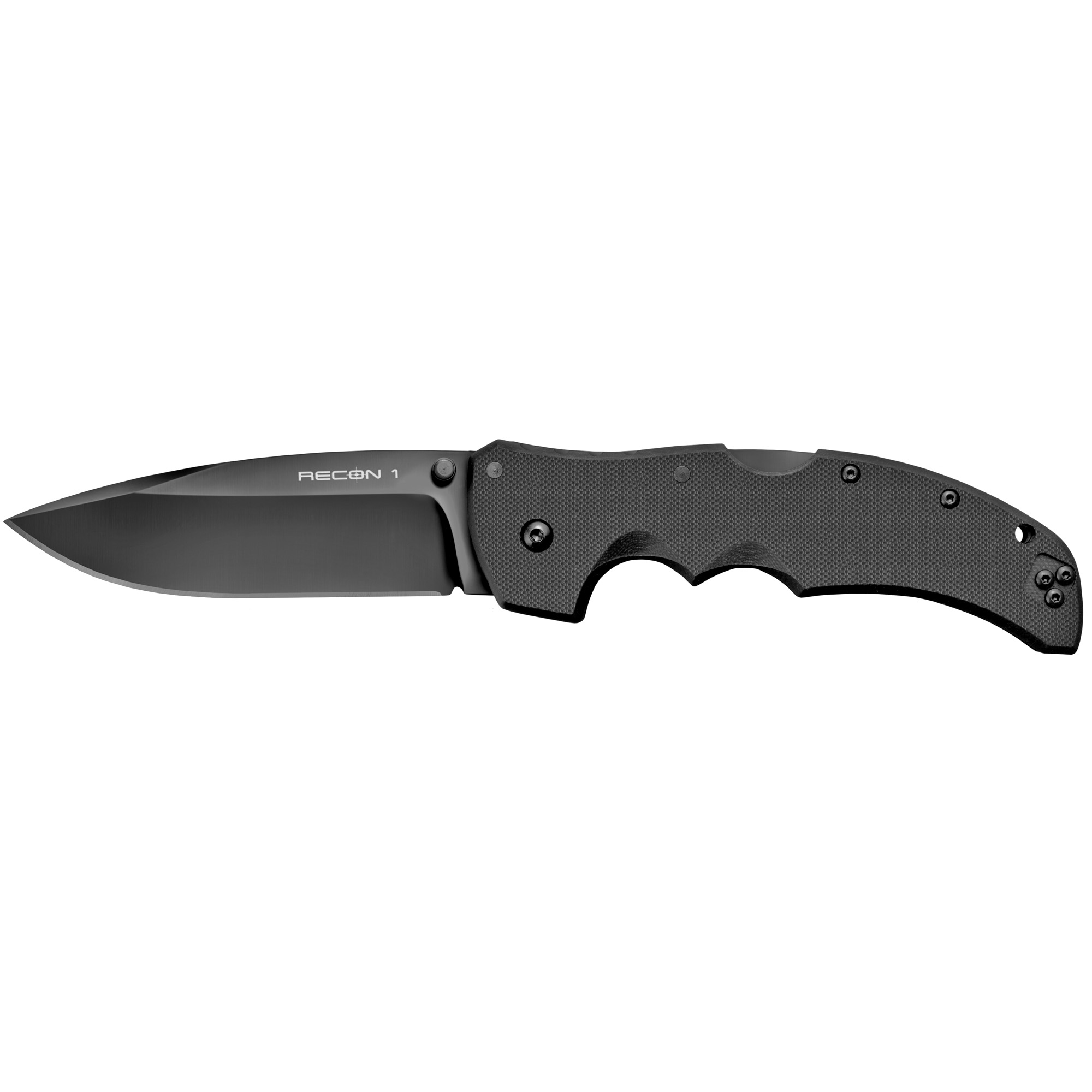 Cold Steel Recon 1, Folding Knife, S35VN with DLC Coating, Plain Edge, Spear Point, 4" Blade - Cold Steel