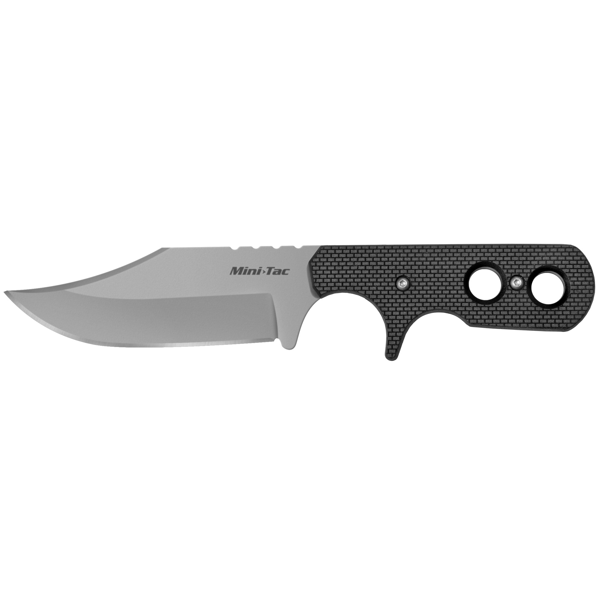 Cold Steel Mini Tac Bowie 3.625" Clip Point Fixed Blade Knife, Silver - CS49HCF - Cold Steel