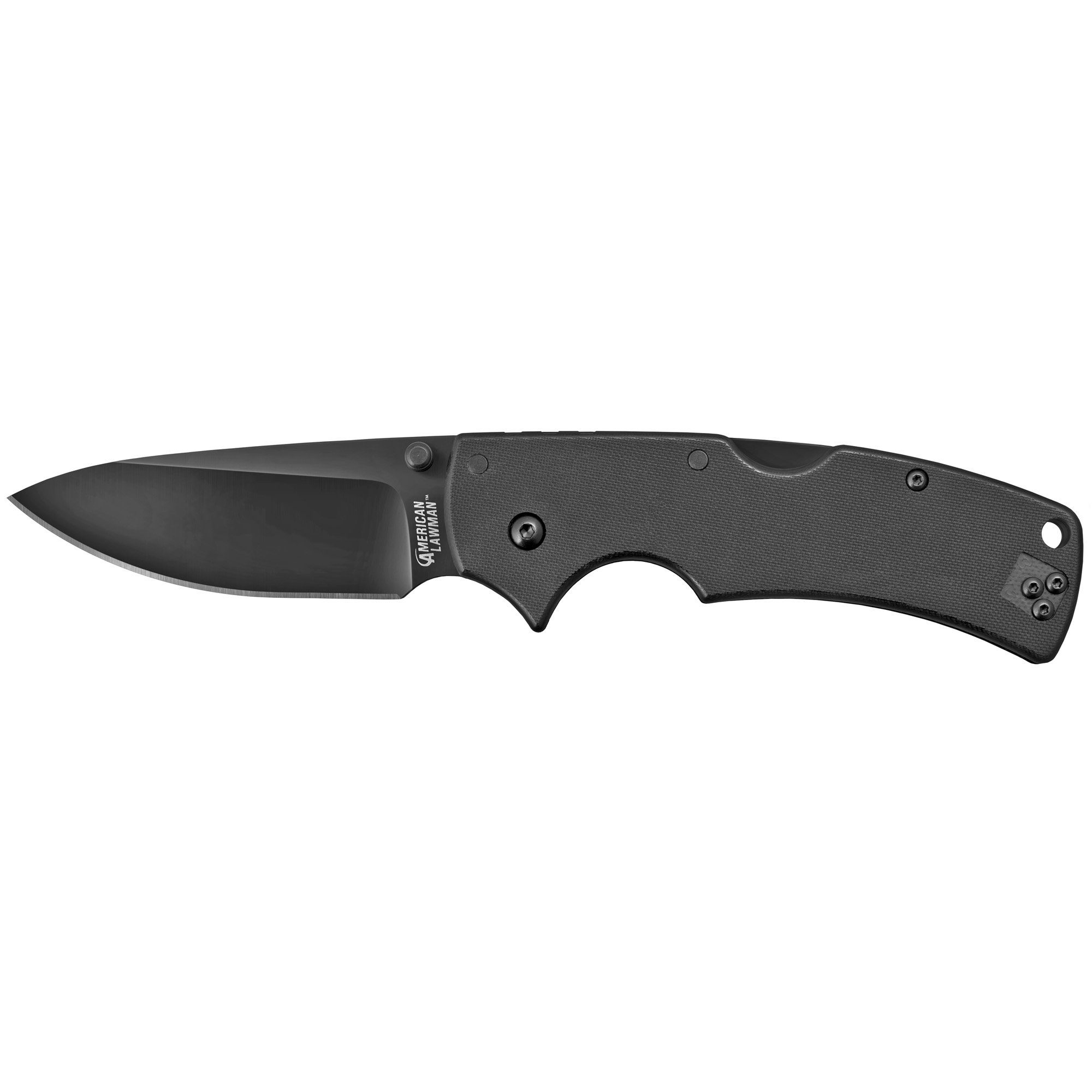 Cold Steel American Lawman, Folding Knife, S35VN with DLC Coating, Plain Edge, 3.5" Blade - Cold Steel
