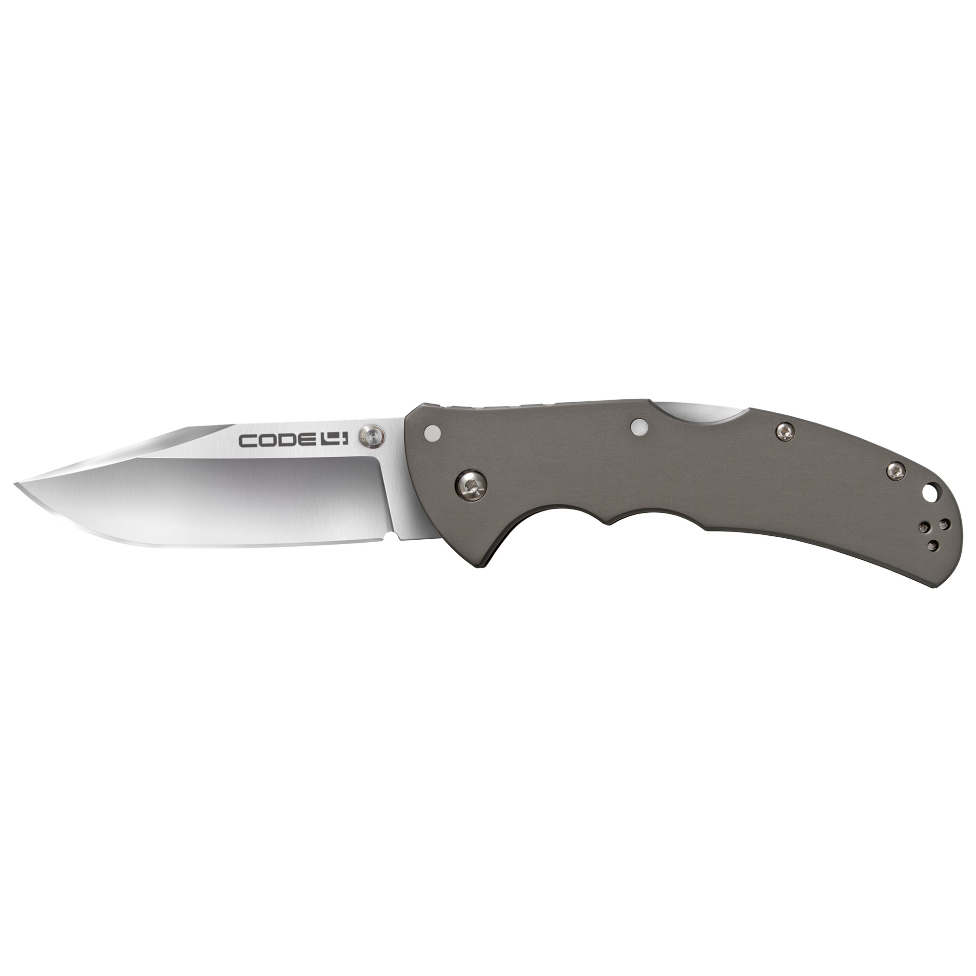 Cold Steel Code 4, Folding Knife, Clip Point, S35VN Steel, Plain Edge, 3.5" Blade - Cold Steel