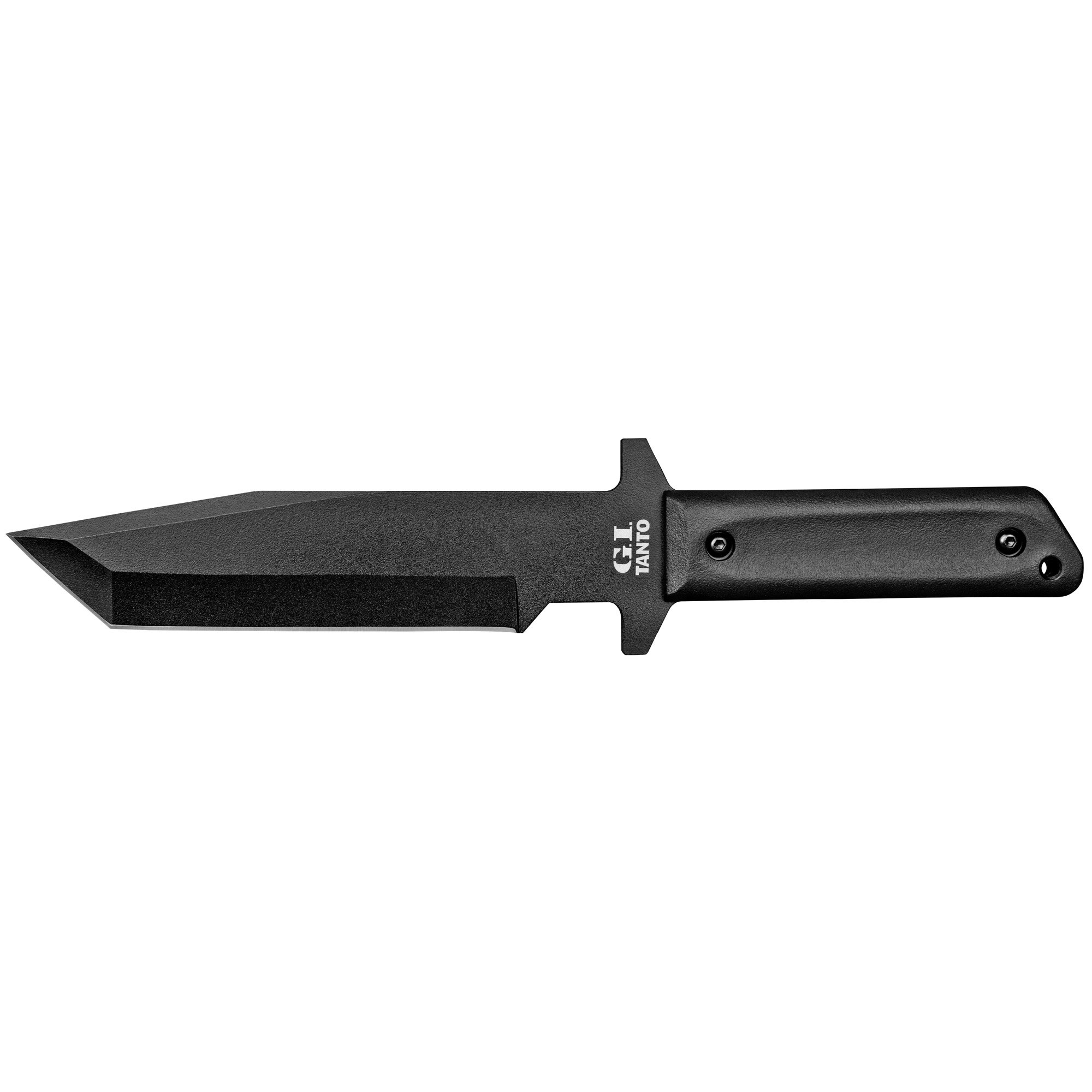 Cold Steel G.I. Tanto, Fixed Blade Knife, 1055 Carbon Steel, Plain Edge, 7" Blade