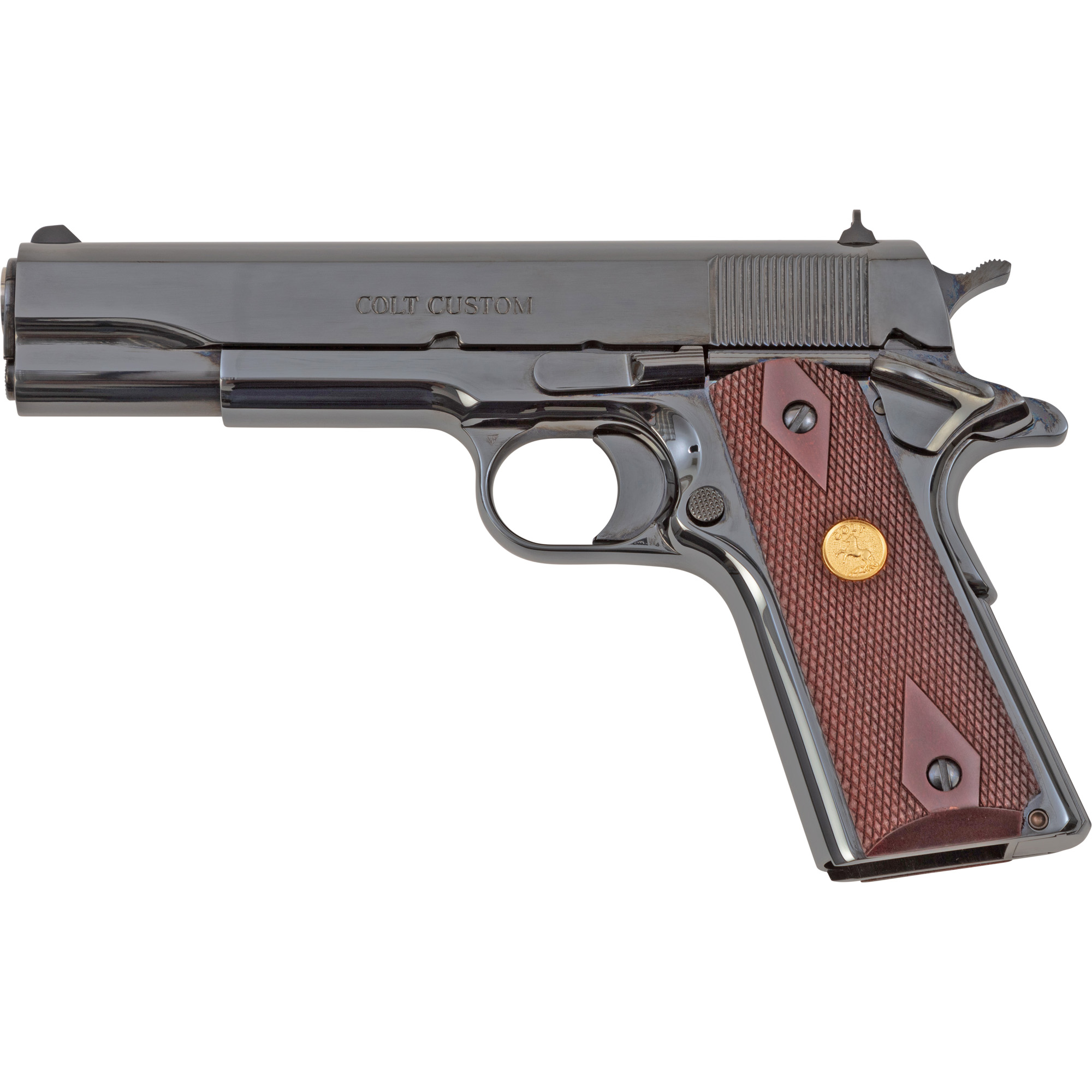 Colt .45 ACP 1911 Pistol, 5" Barrel, White Dot Sights, Blue - O1911CRB - Colt