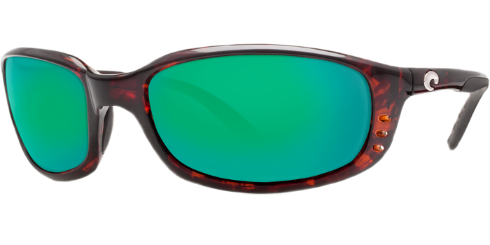 Costa Brine - Tortoise Shell Frame Green Mirror 580P Lens Sunglasses - BR 10 OGMP - Costa