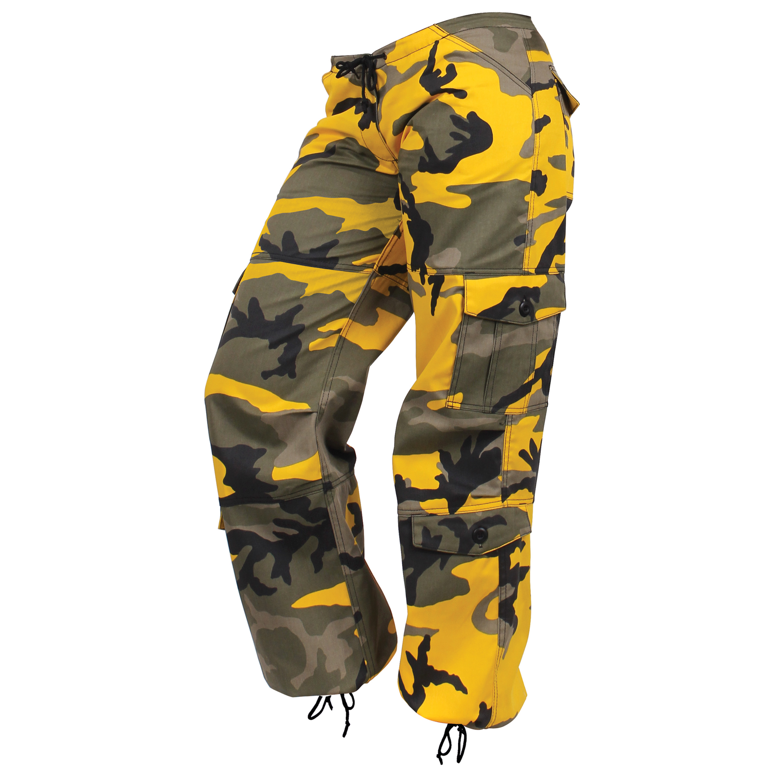 Rothco Rothco Womens Paratrooper Colored Camo Fatigues - Stinger Yellow Camo, X-Small