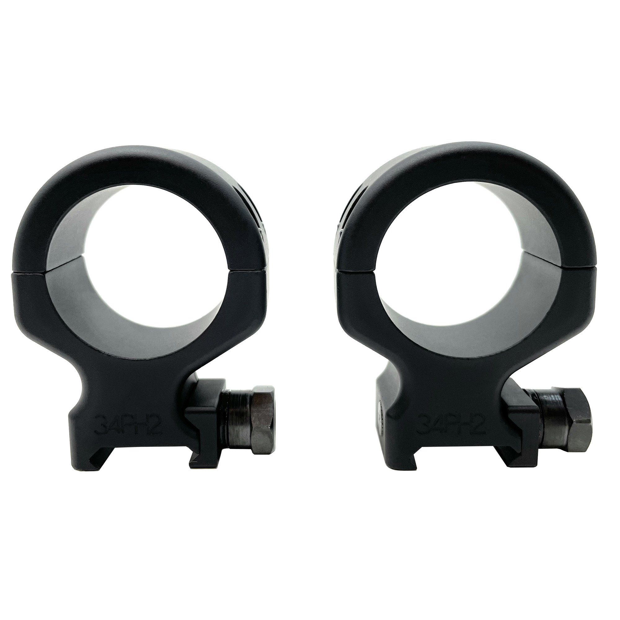 DNZ Freedom Reaper, 1" 2 Piece Rings, High Height, Black, Fits Picatinny - Dnz
