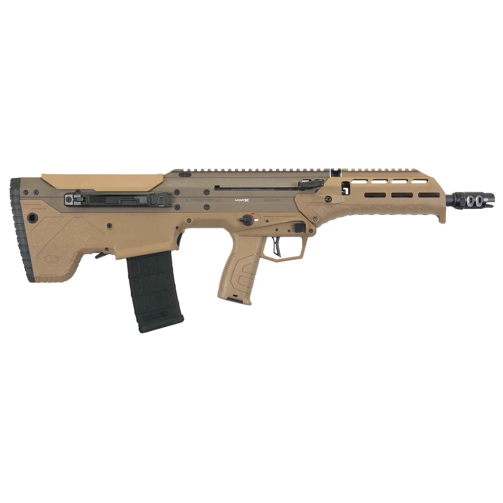 Desert Tech MDRX .300 AAC Blackout AR Rifle with 16" Barrel, Flat Dark Earth - MDRRFD1630FEF - Desert Tech