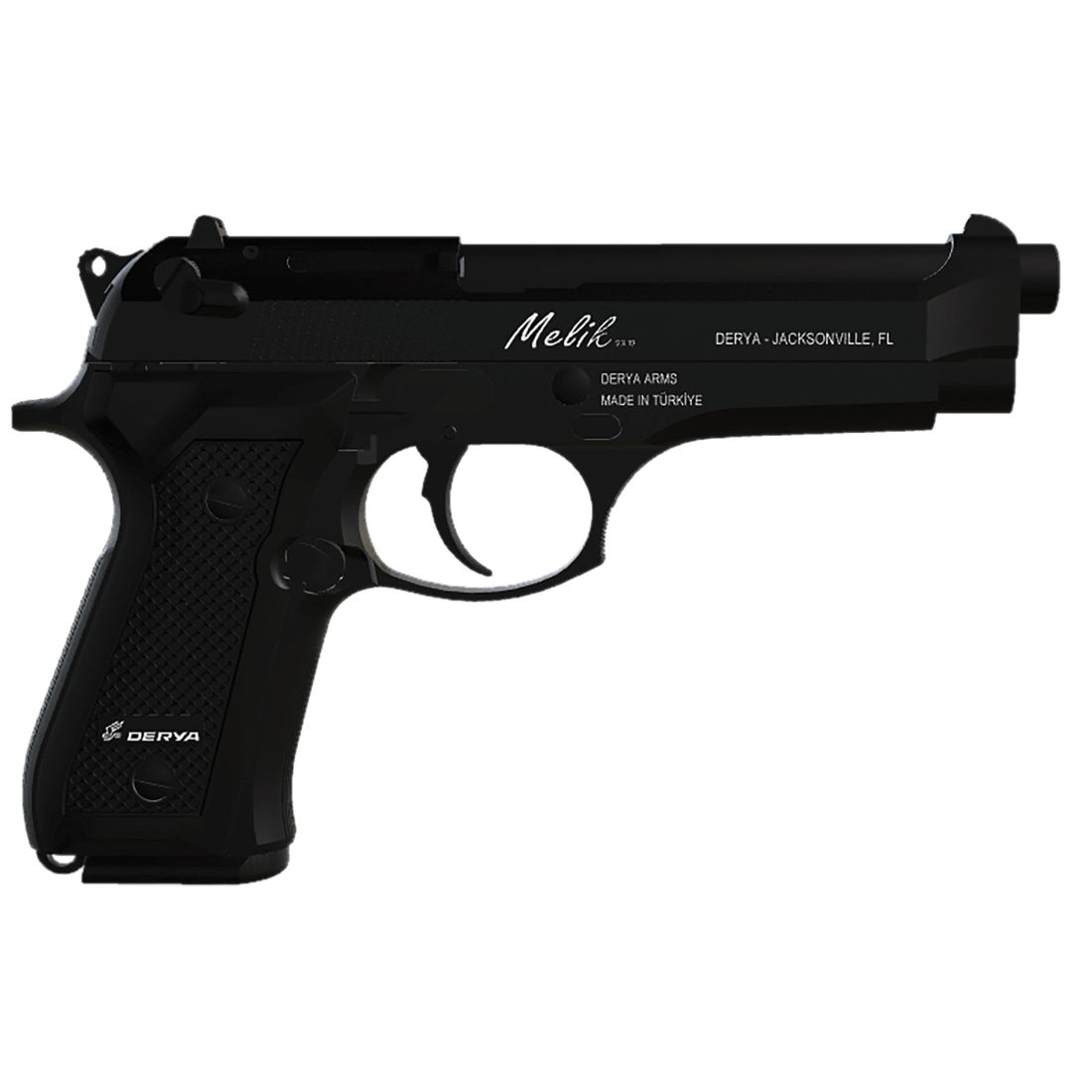 Derya Melik 9mm 4.90" 17rds, Black - Derya