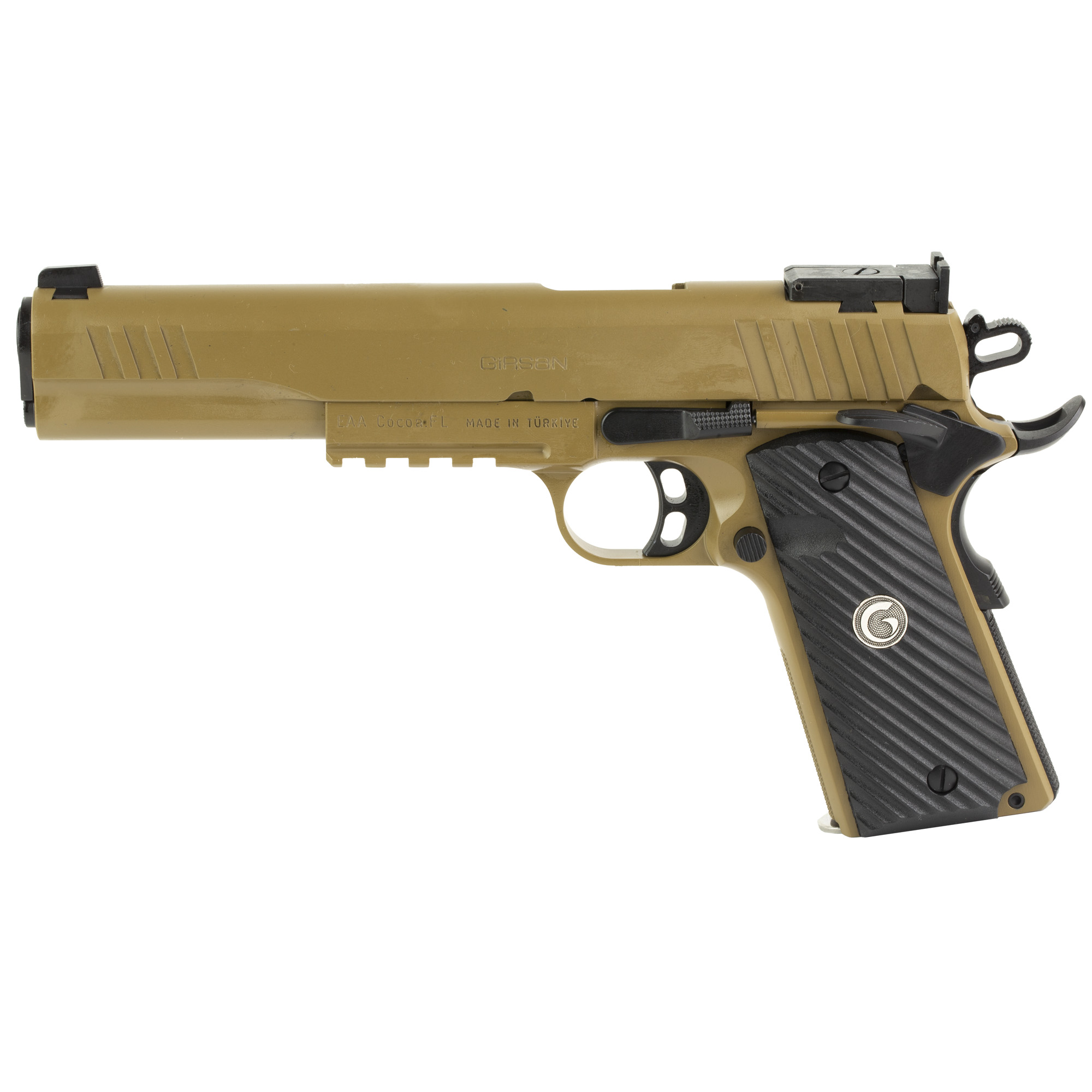 Girsan 10mm 1911 Pistol, 6" Barrel, Flat Dark Earth - 390610 - Girsan
