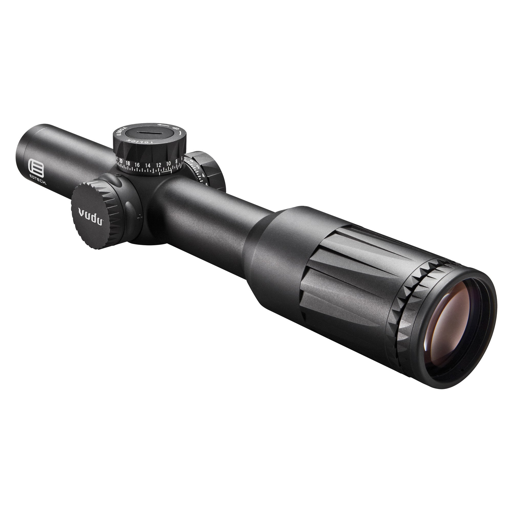 EOTech Vudu 1-6X24mm Riflescope FFP SR-1 Green Illuminated MRAD Reticle, Black - Eotech