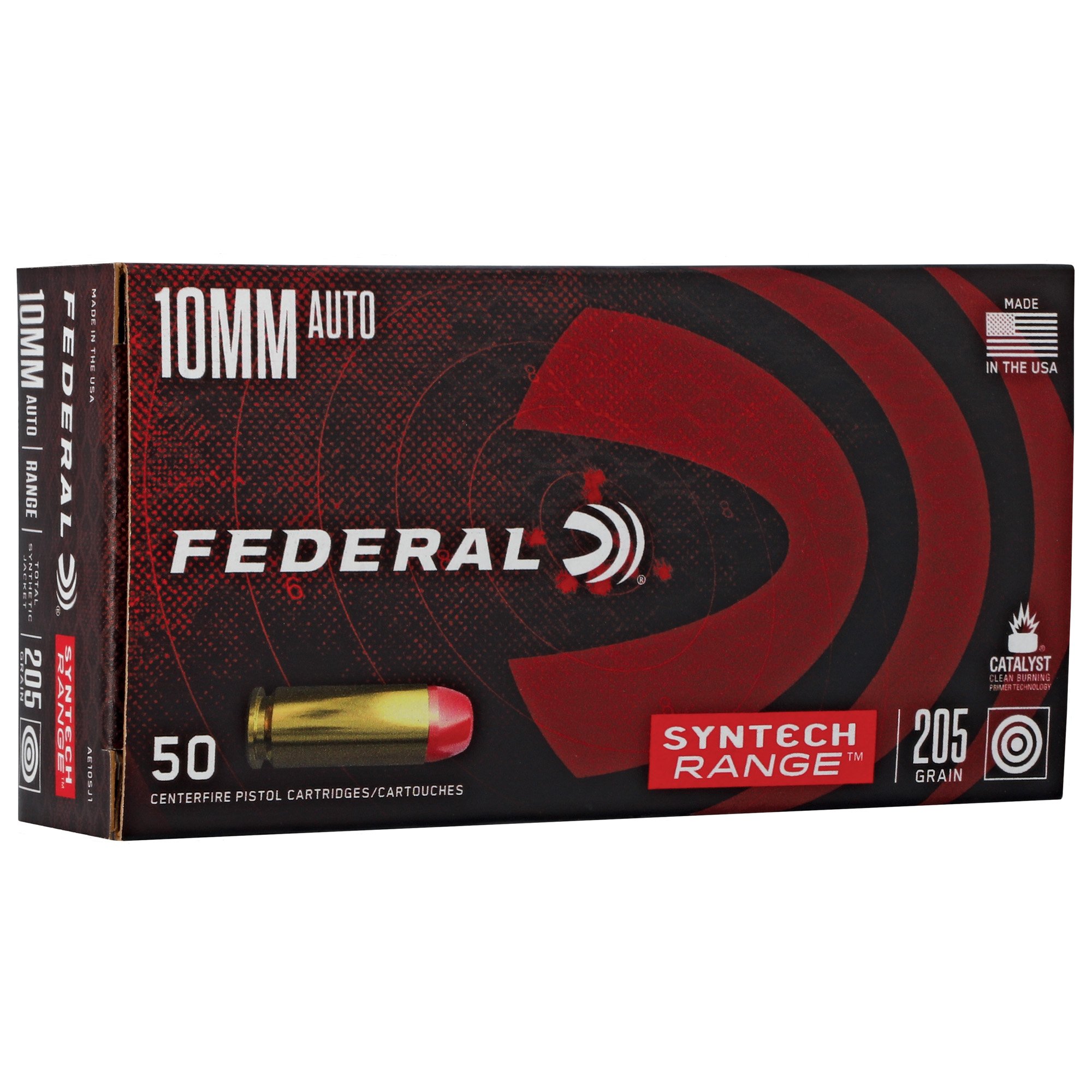 Federal American Eagle 10mm Ammunition, 50 Rounds TSJ 205Gr - AE10SJ1 - Federal