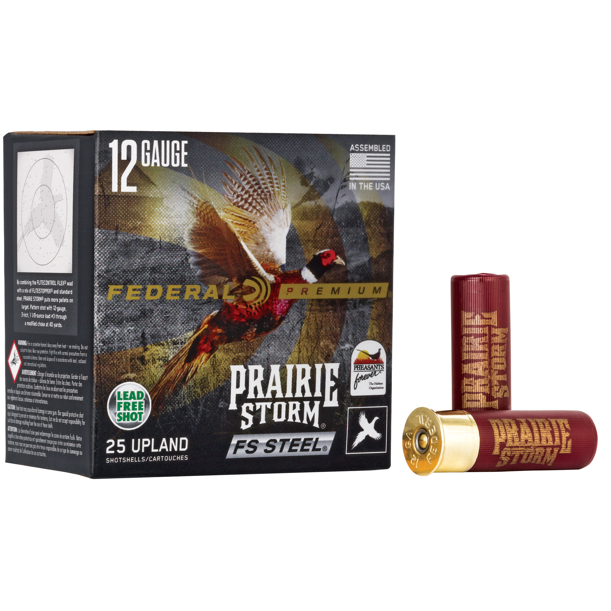 Federal Premium 12 Gauge Ammunition, 25 Rounds Steel Shot #4 - PFSX143FS4 - Federal