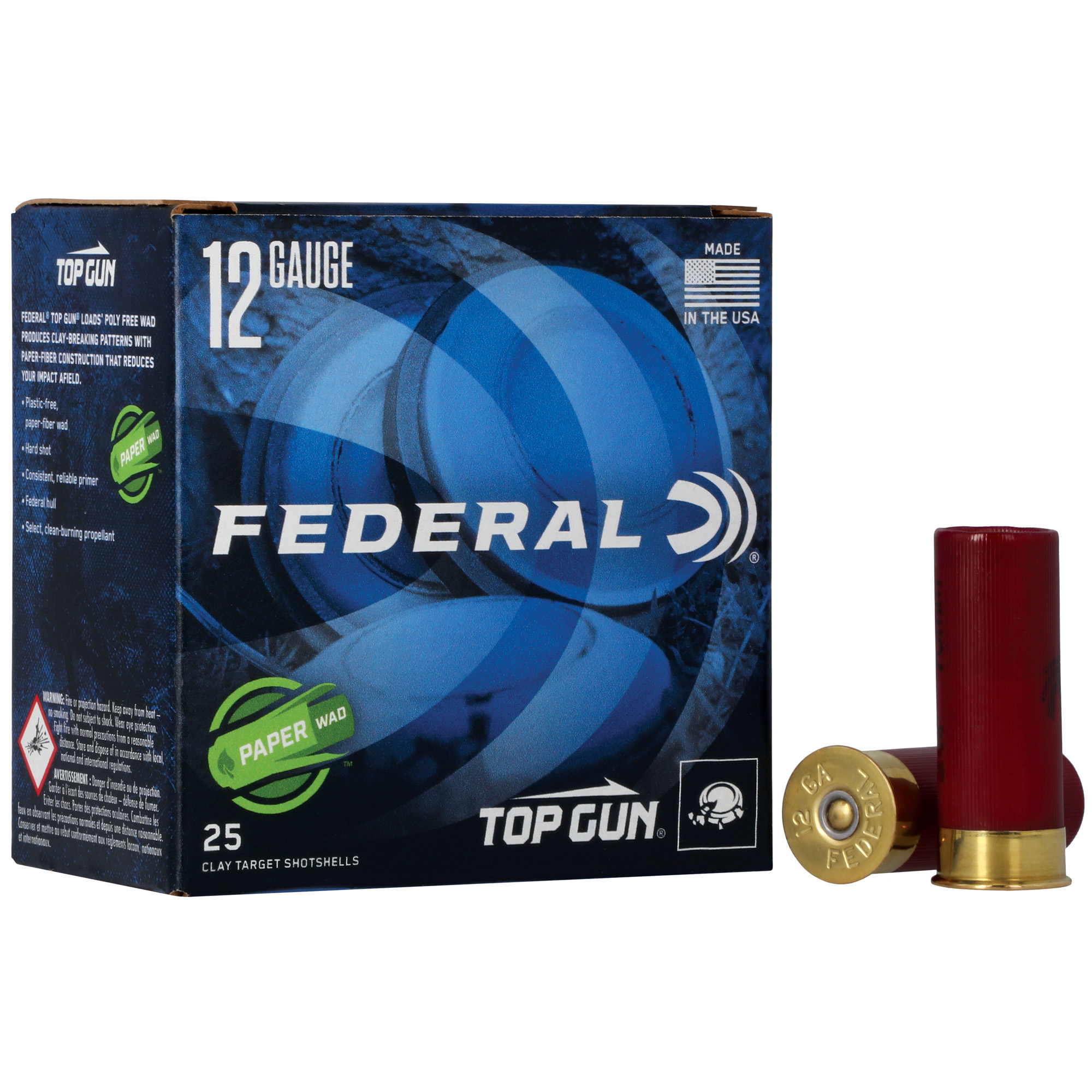 Federal Top Gun 12 Gauge Ammunition, 25 Rounds Lead #8 - TG12W 8
