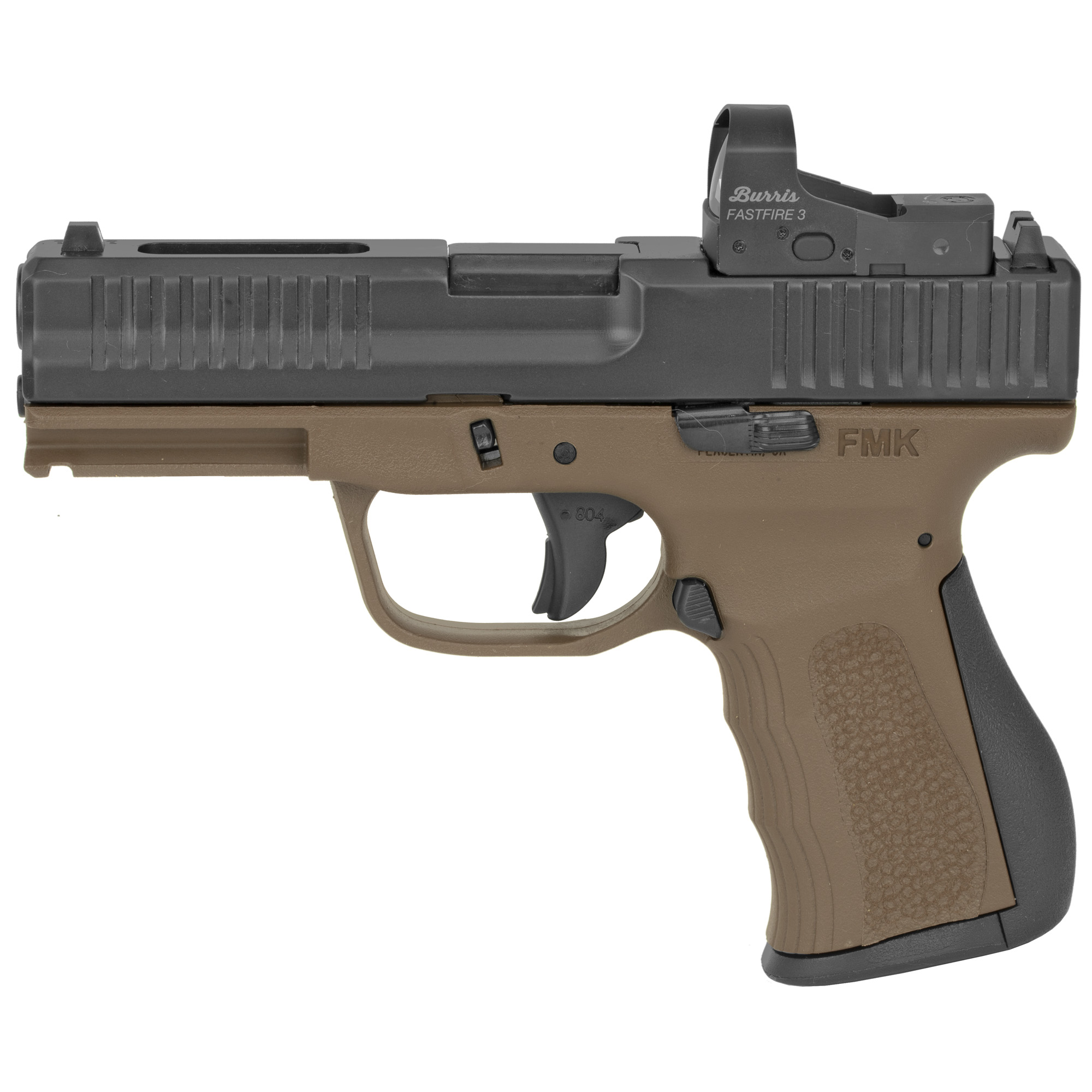 FMK 9C1 9mm Pistol, 4" Barrel, Fixed Sights, Burnt Bronze, Black - FMKG9C1EPROBBRT - Fmk Firearms