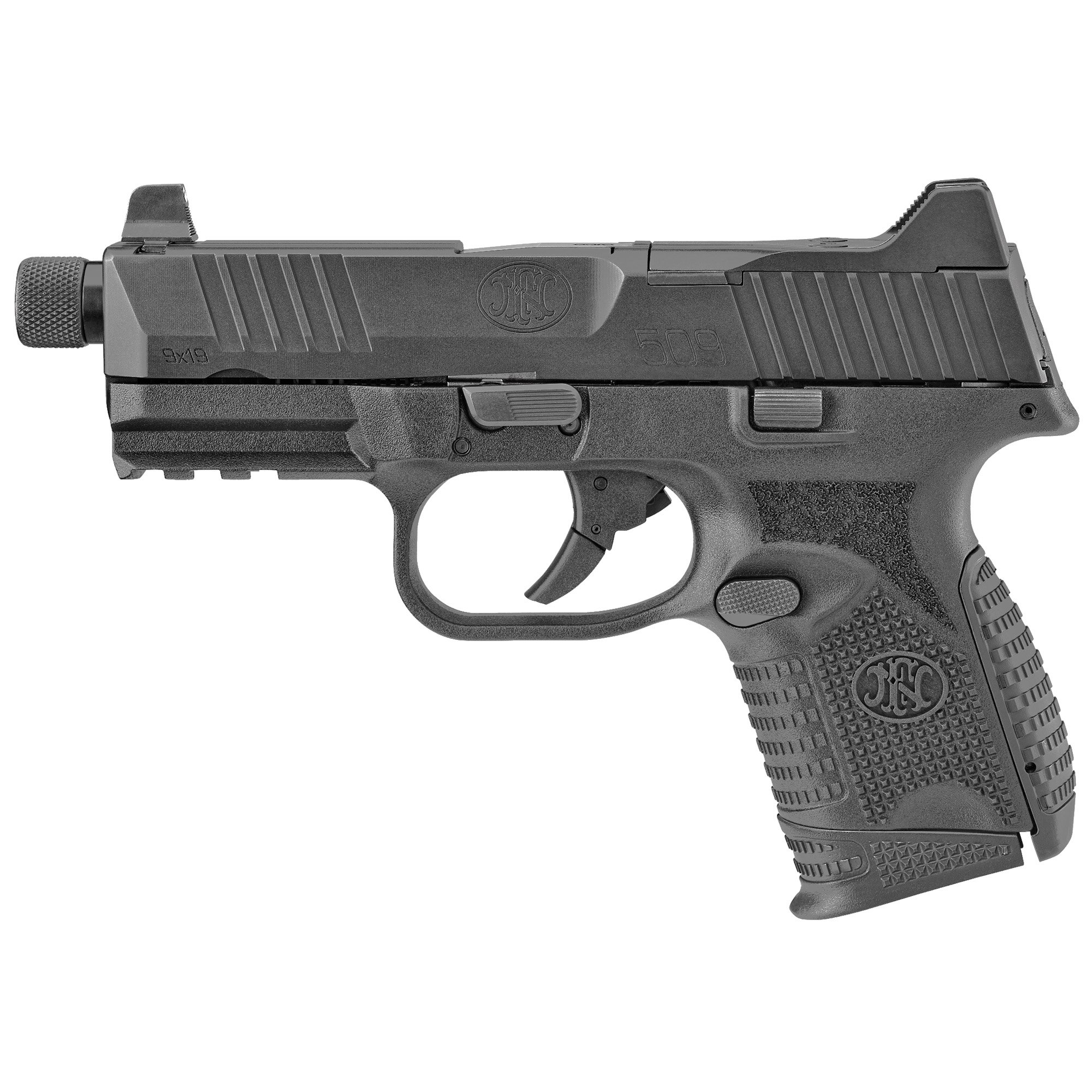 FN 509 Compact Tactical 9mm Pistol, 4.32" Barrel, Night Sights, Black - 66100783 - Fnh