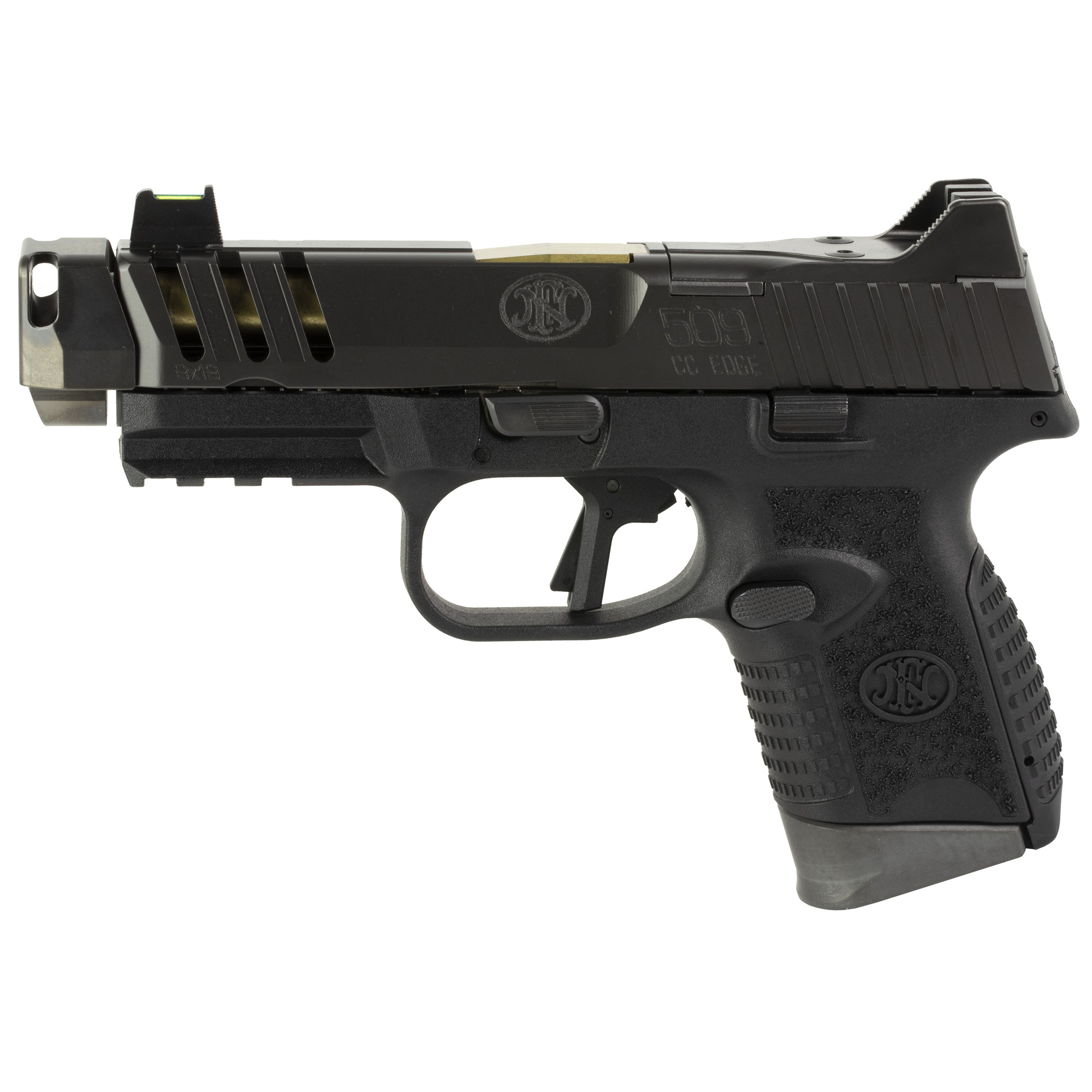 FN 509 9mm Pistol, 4.2" Barrel, Fiber Optic Front Sights, Black, Gray - 66101350 - Fnh
