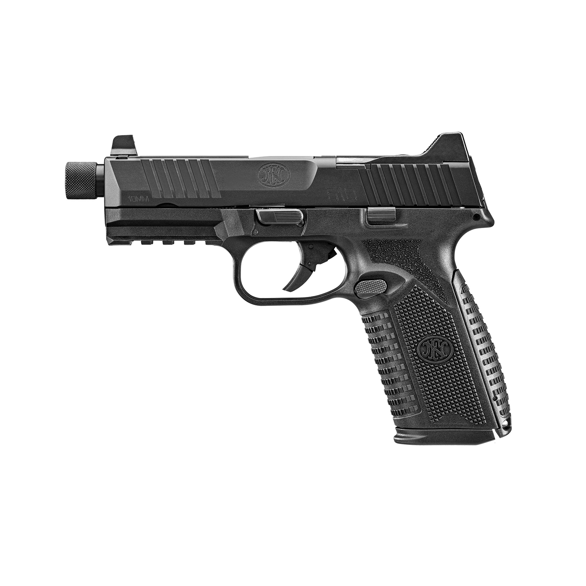 FN 510T 10mm Pistol, 4.71" Barrel, Night Sights, Black - 66101377 - Fnh